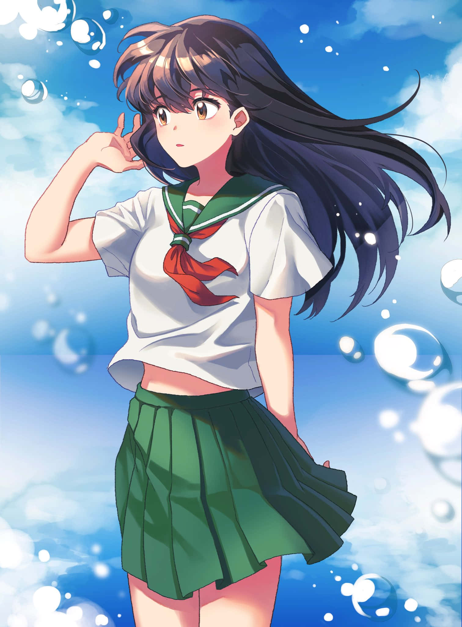 Kagome Higurashi – Die Tydreispriesteres Muurpapier
