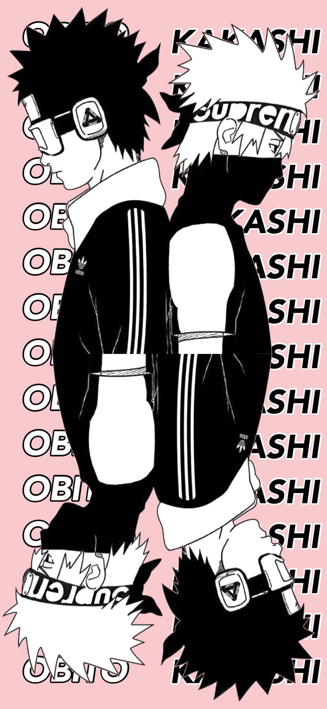 Kakashi en Obito, twee van die kragtigste en geliefde karakters in die anime-wêreld. Muurpapier