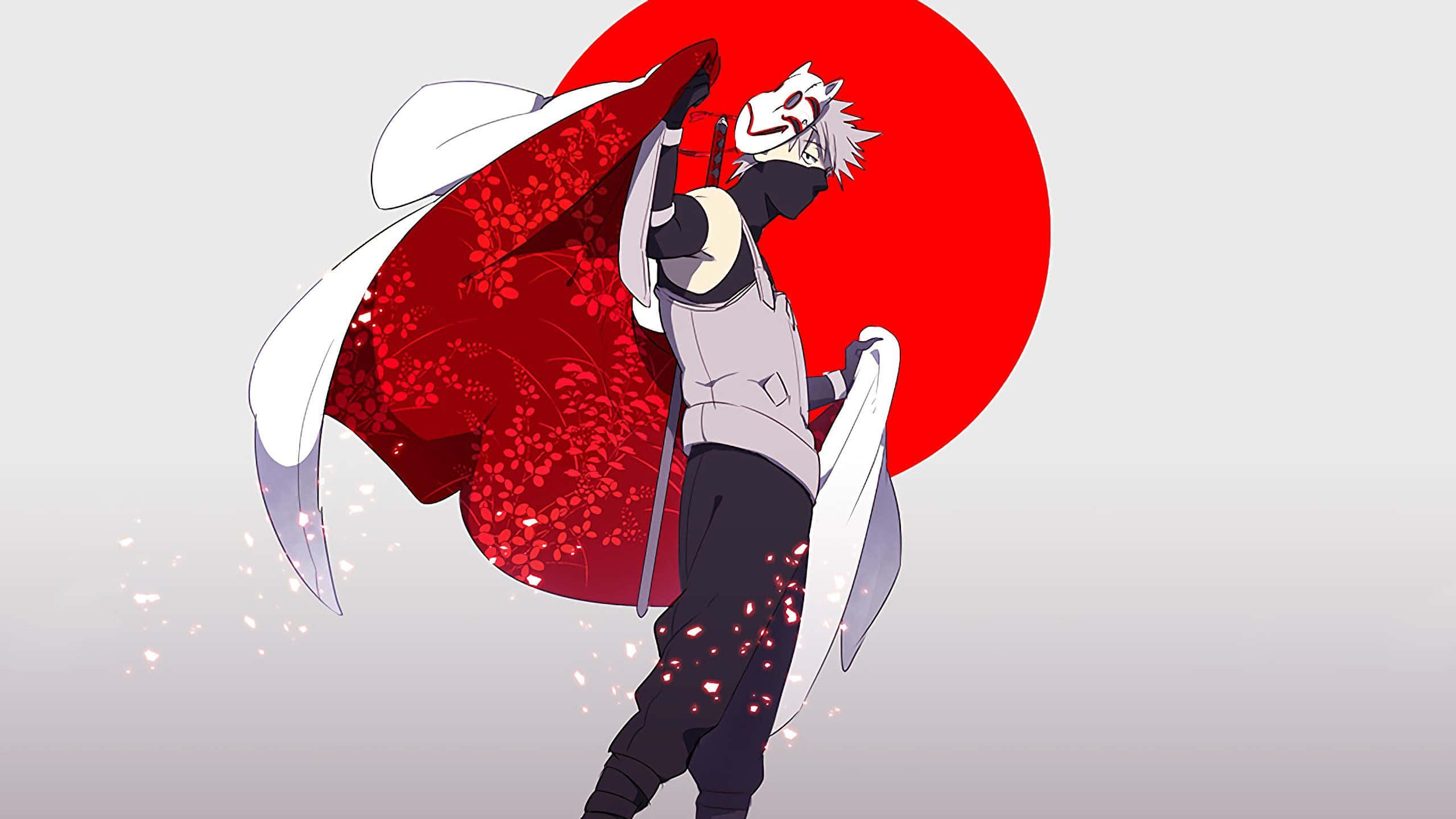 Kakashi Estetiese Rooi Sirkel Muurpapier