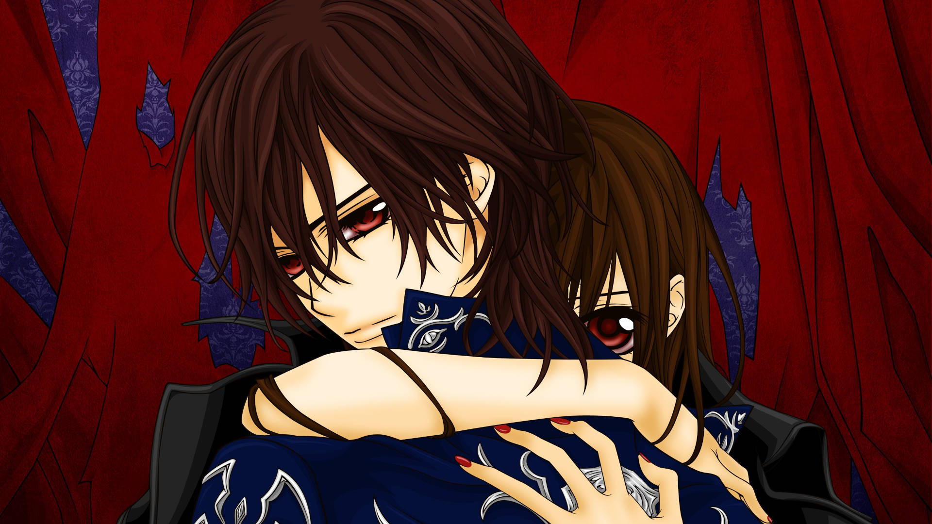 Kaname Kuran Anime Omhelsing Muurpapier