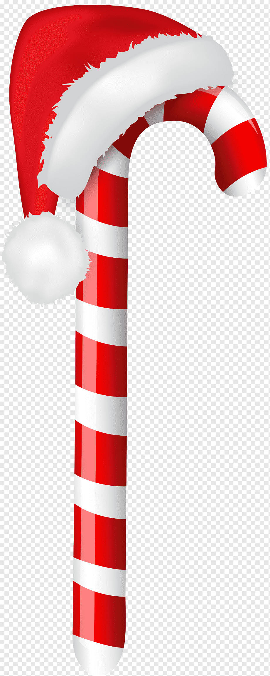 Suikerstokkie Met Kersfeeshoed Muurpapier