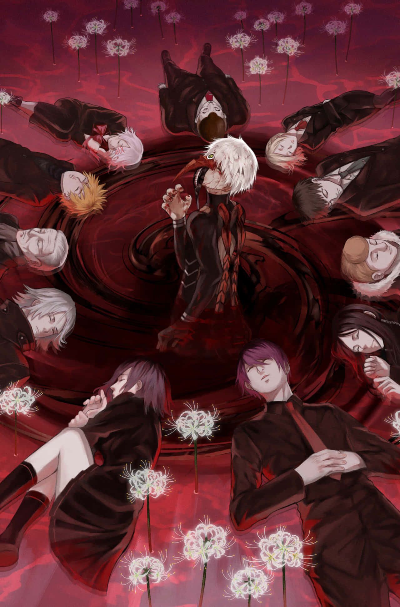 Kaneki in 'n Tyd van Stryd Muurpapier
