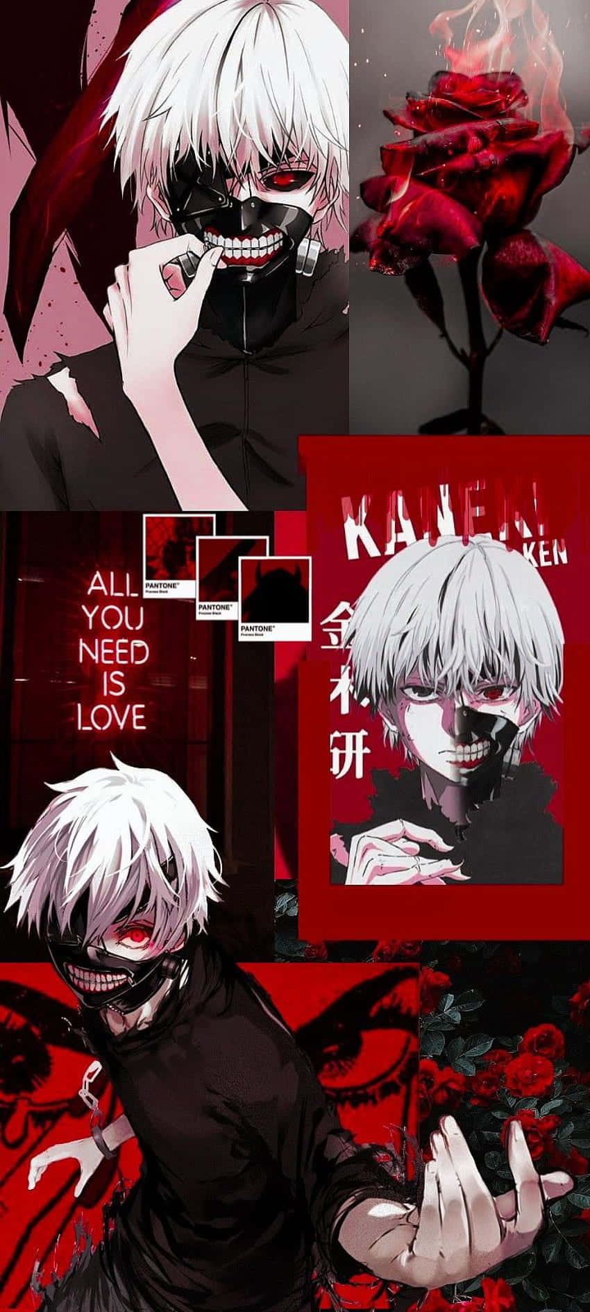 Kaneki Ken veg vir geregtigheid in Tokyo Ghoul Muurpapier