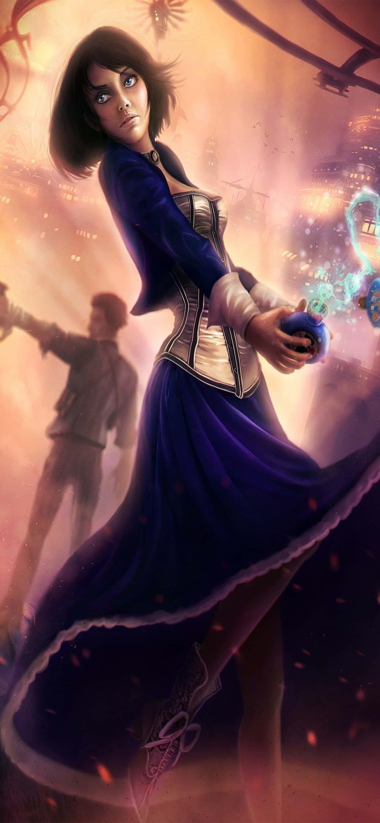 Karakter iPhone XS Max Bioshock Infinite Agtergrond Muurpapier