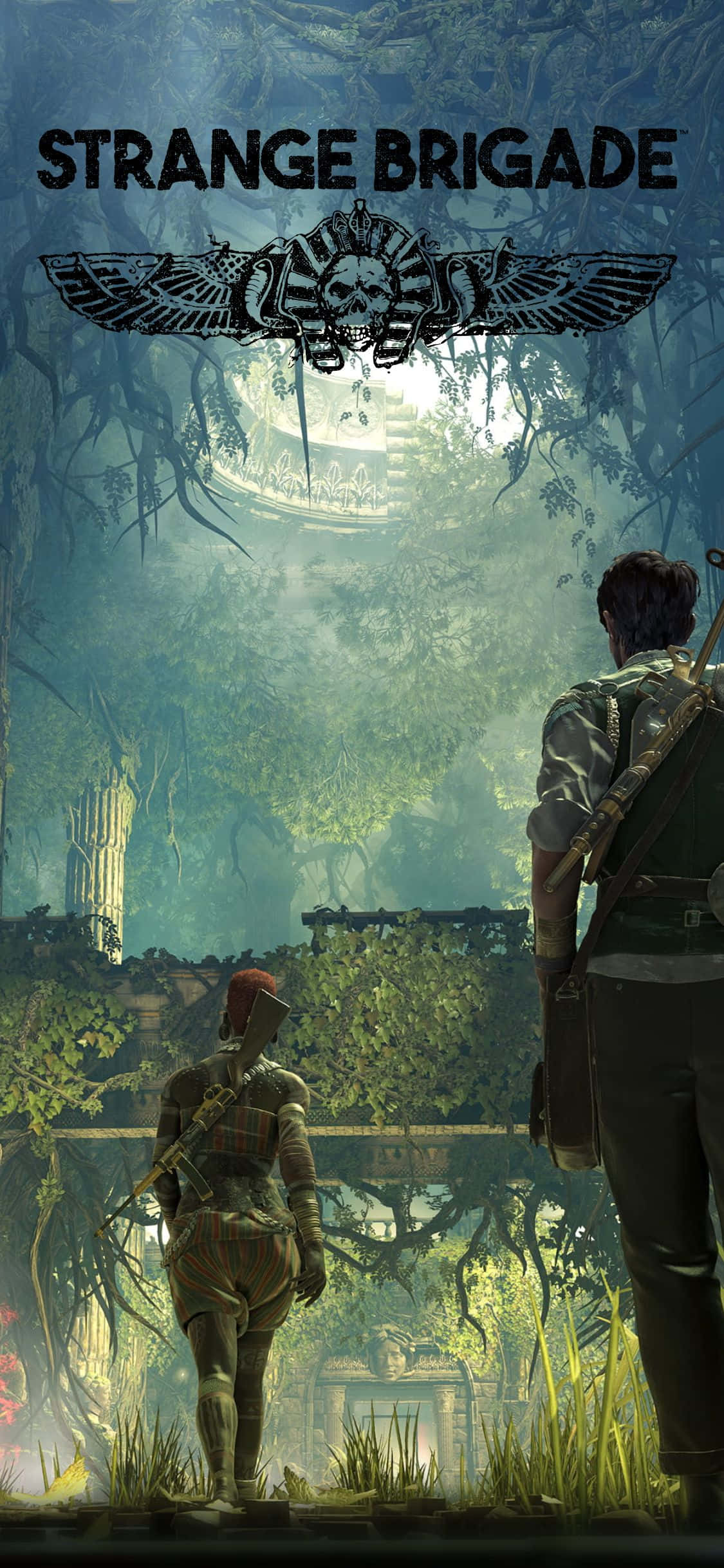 Karakter Binne Antieke Ruïnes iPhone X Strange Brigade-agtergrond Muurpapier