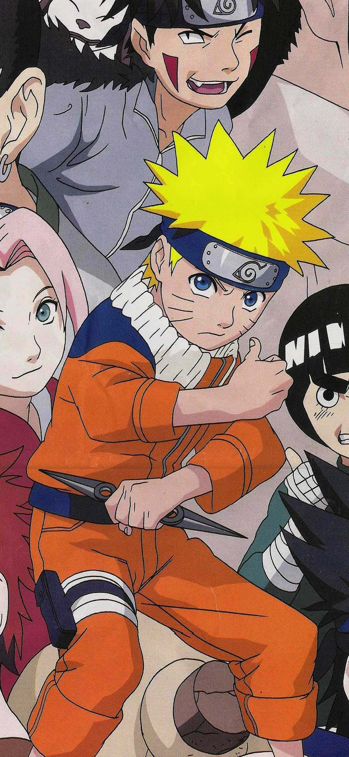 Karaktere van Naruto Estetiese Foon Muurpapier