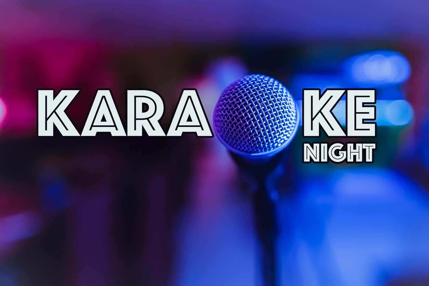 Karaoke Nag Tipografie Agtergrond Muurpapier