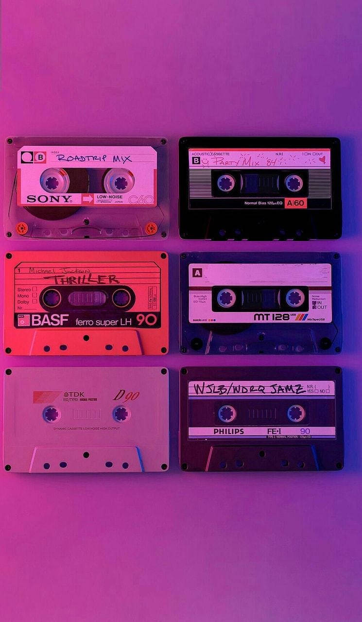 Kassetbande Musiek Estetika Muurpapier