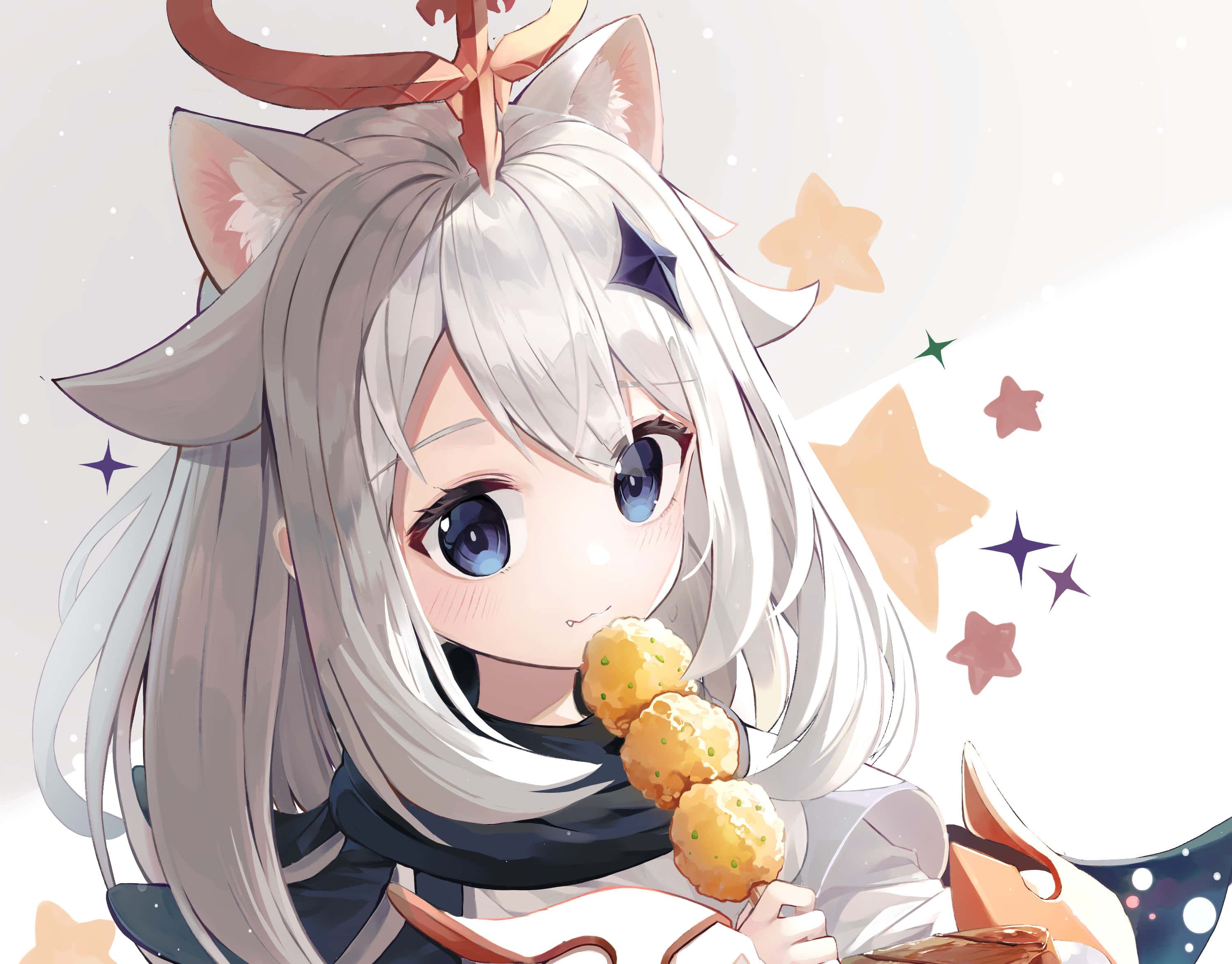 Kat Paimon Genshin PFP Muurpapier