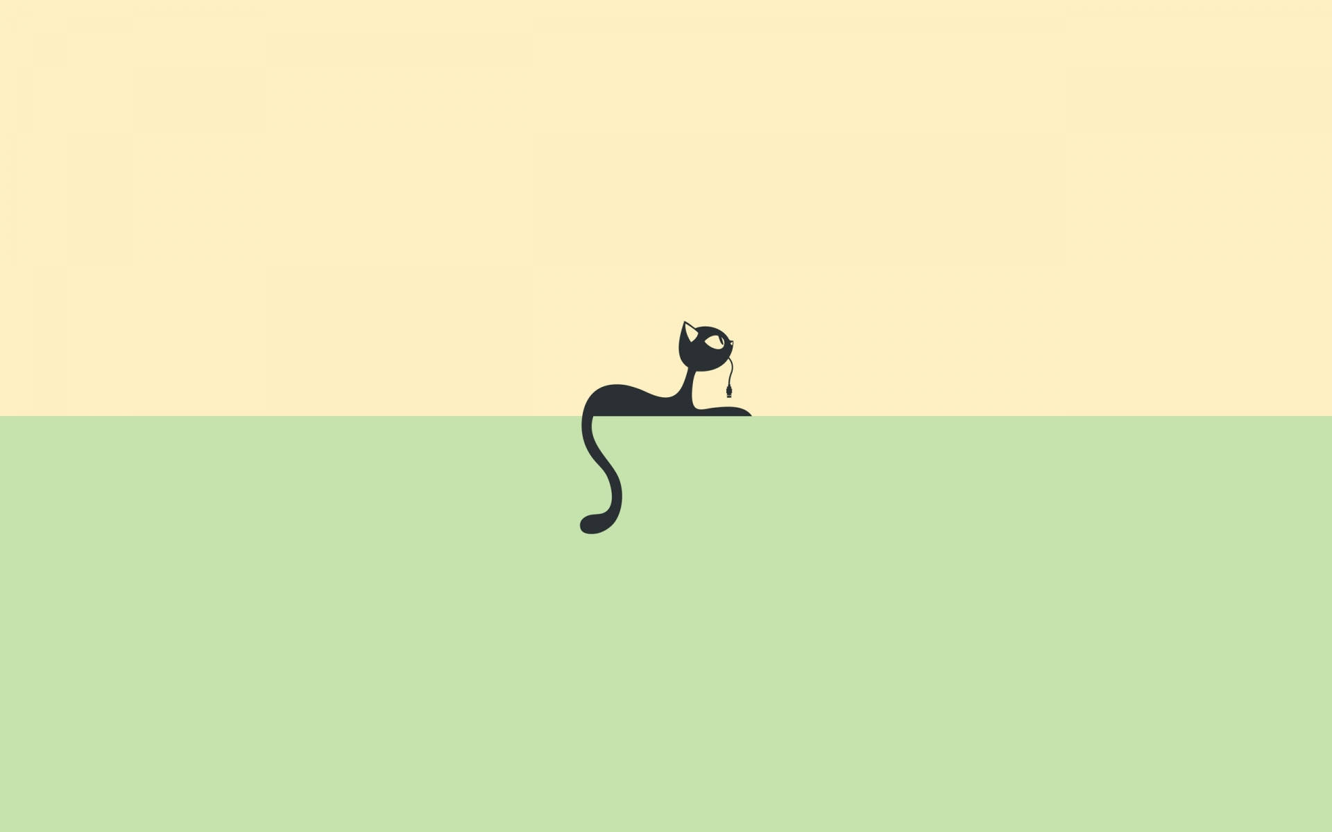 Kat Rekenaar Minimalisties Muurpapier