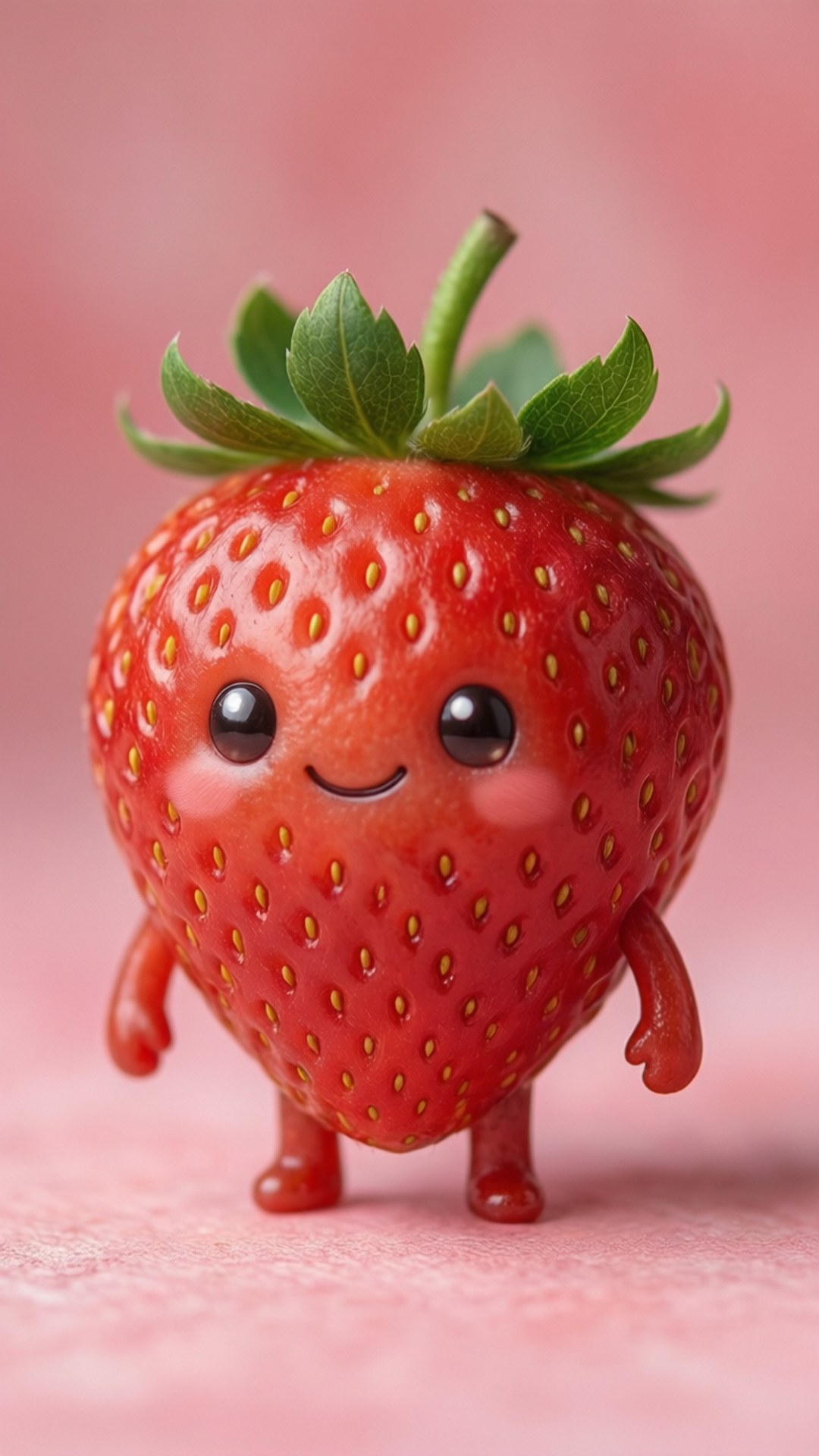 Kawaii-aarbei Muurpapier