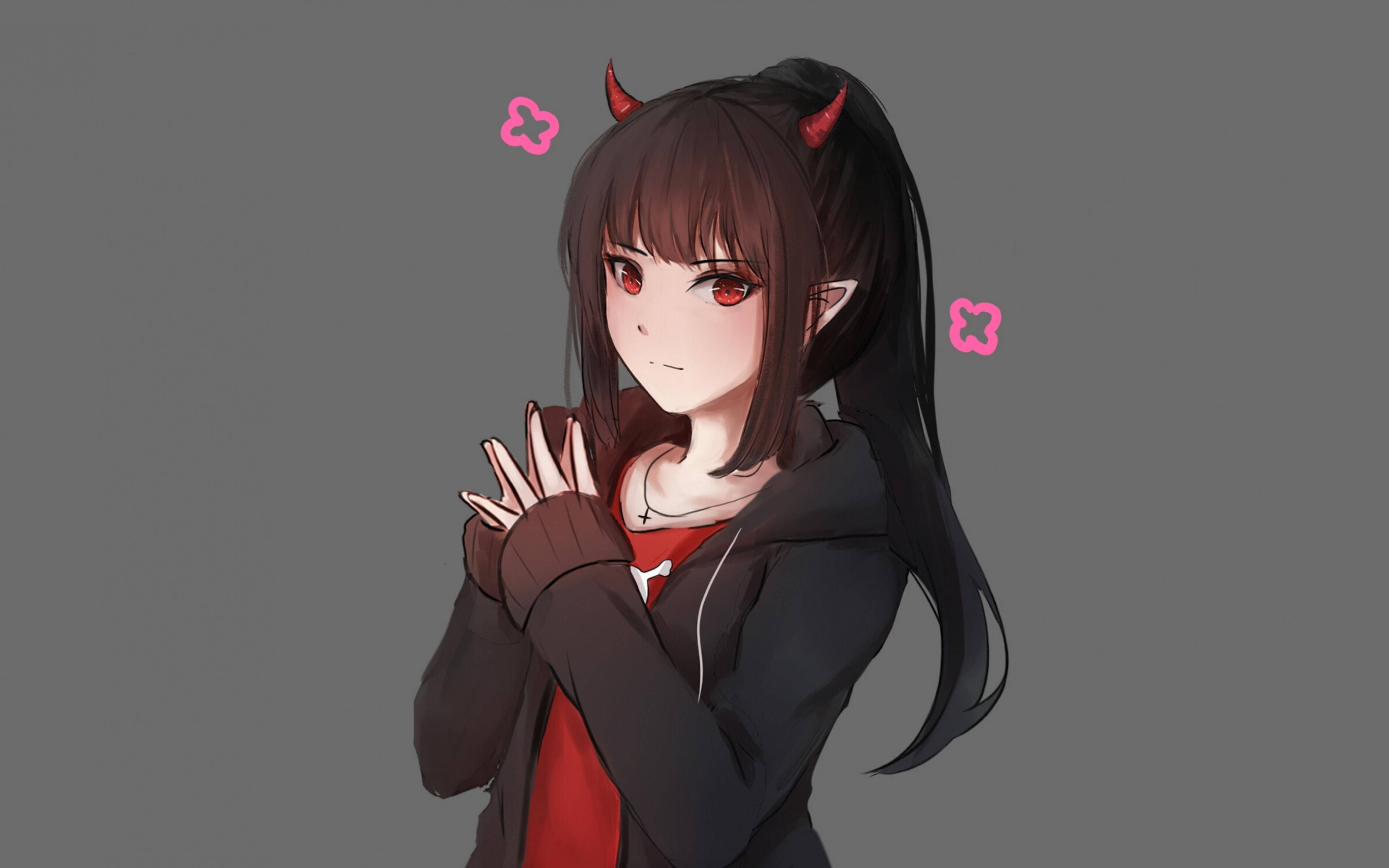 Kawaii Anime Duiwel Muurpapier
