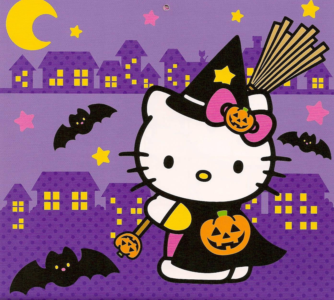 Kawaii Halloween Heks Muurpapier