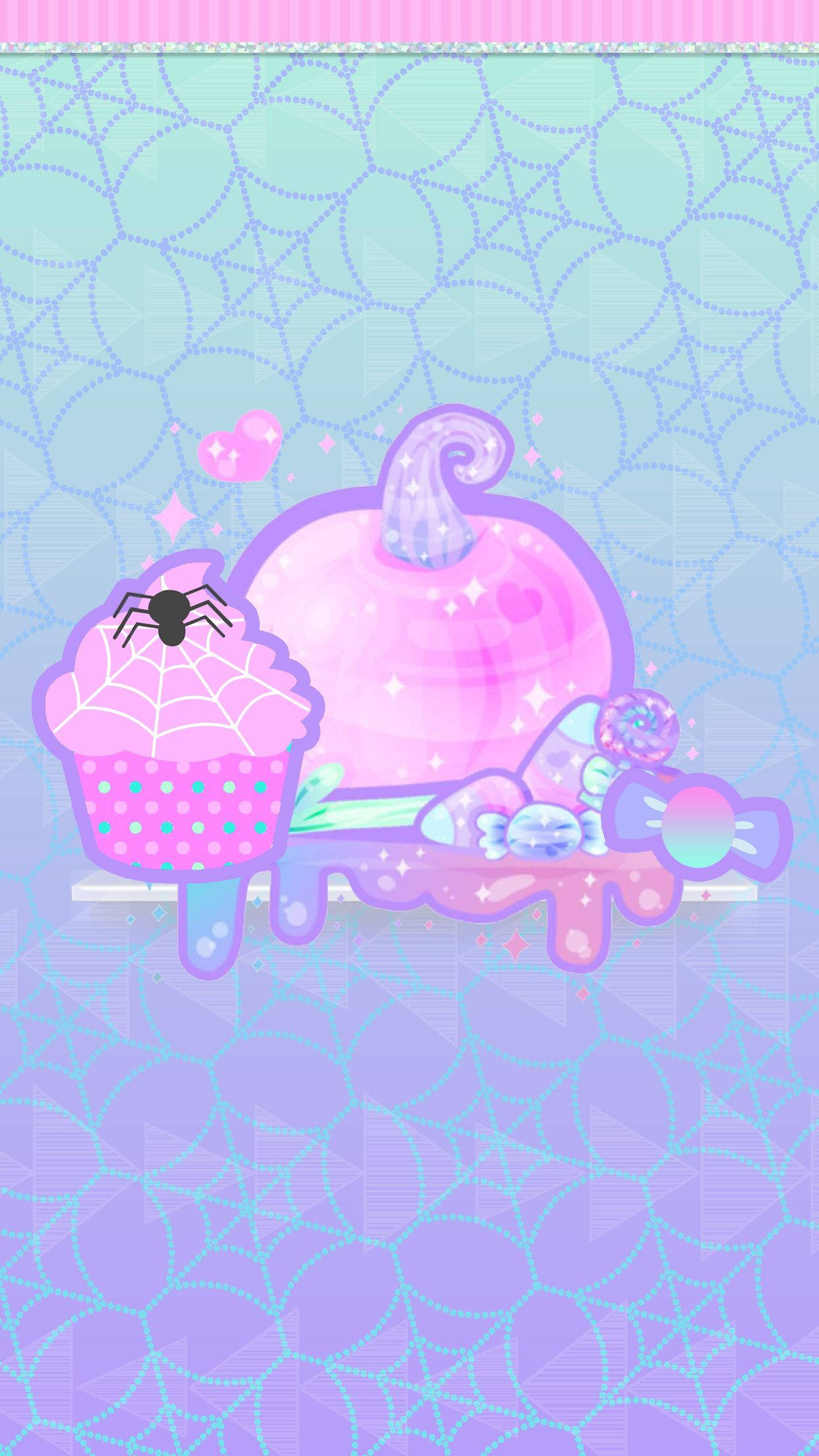 Kawaii Halloween Lekkernye Muurpapier