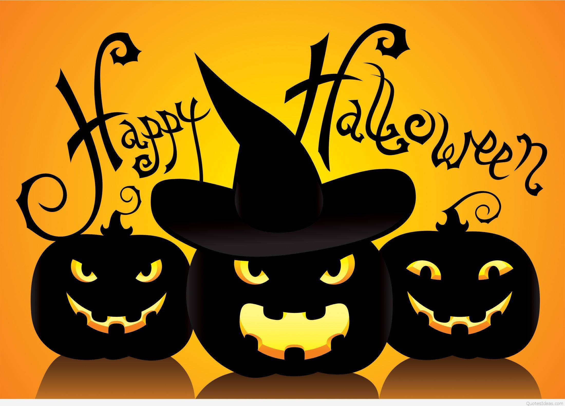 Kawaii Halloween Griezelige Pampoene Muurpapier