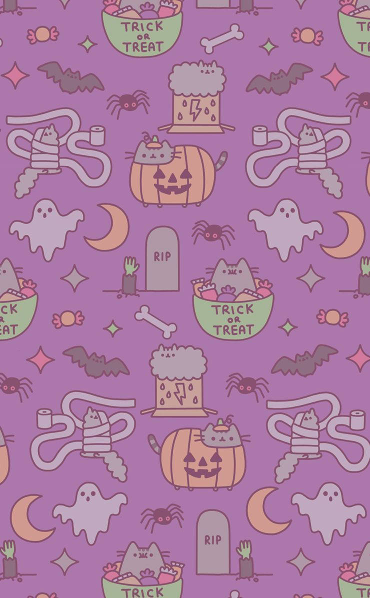 Kawaii Halloween Spook Muurpapier
