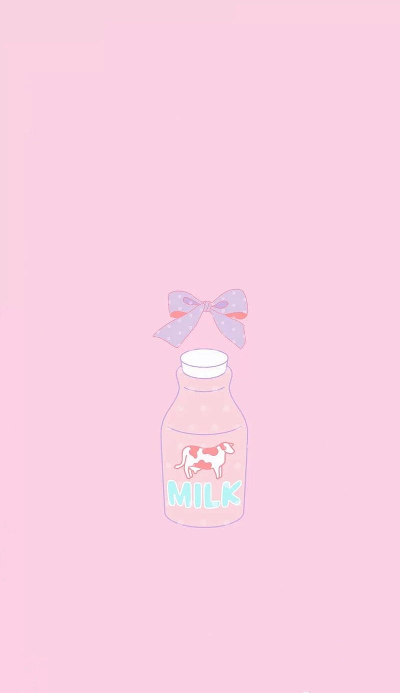 Kawaii HD Melkbottel Muurpapier