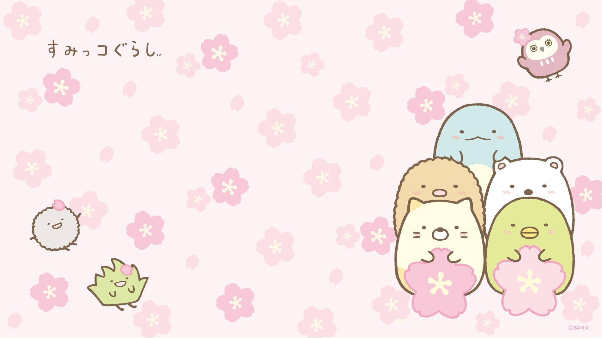 Kawaii HD Sumikko Gurashi Karakters Muurpapier