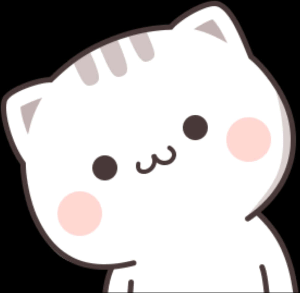 Kawaii Kat Plakker Muurpapier