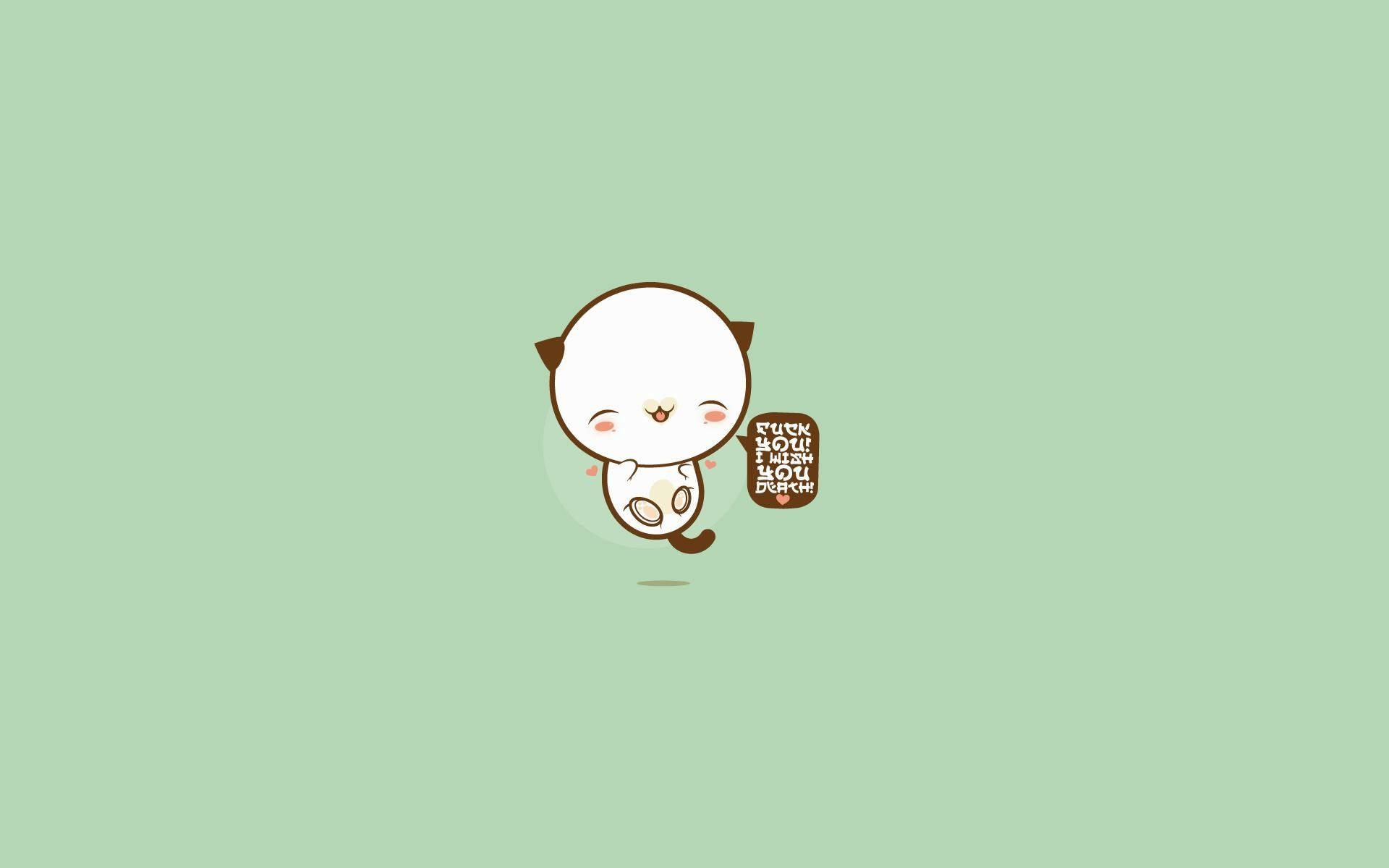 Kawaii gelukkige klein dier giggel agtergrond.
