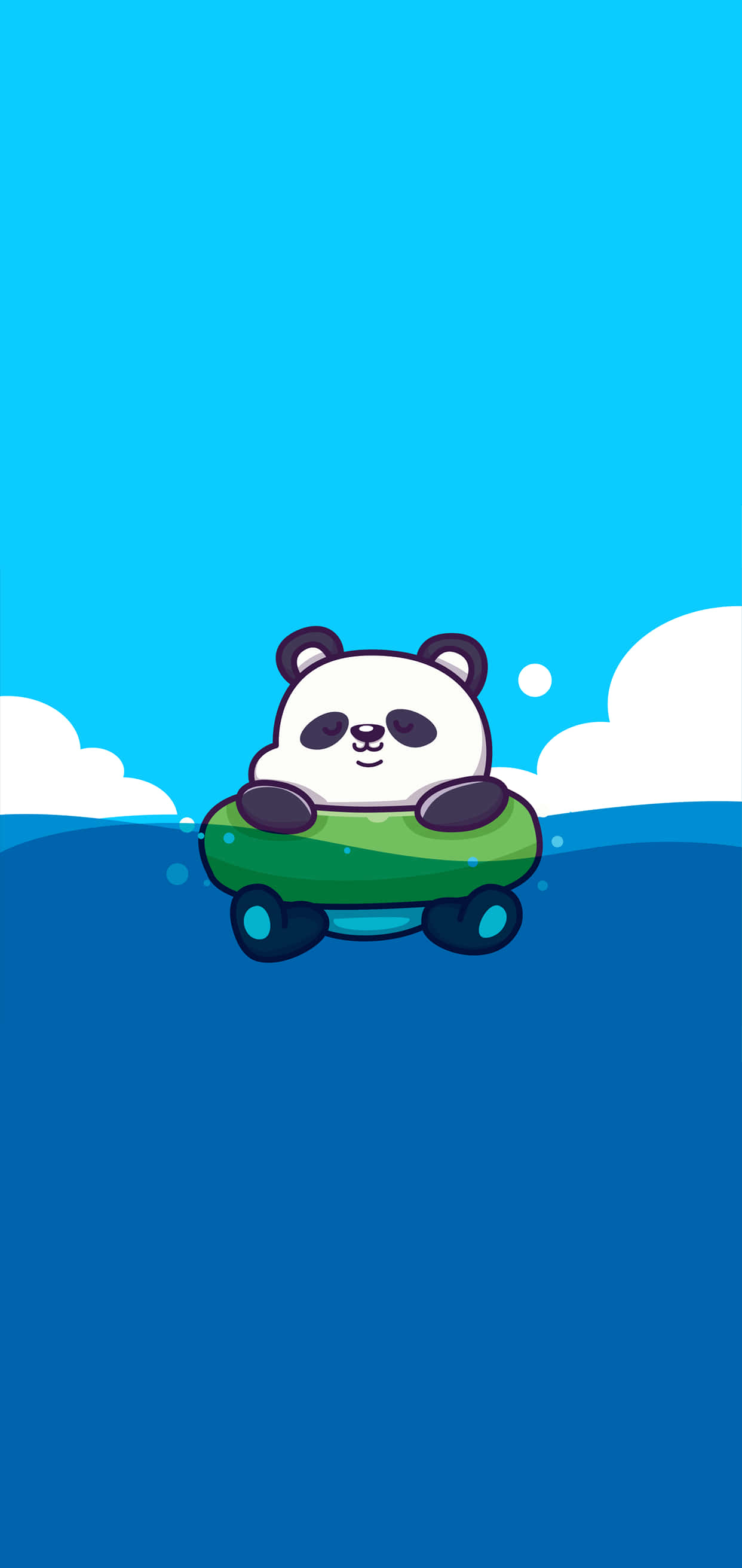 Kawaii Oulike Panda Prent Muurpapier
