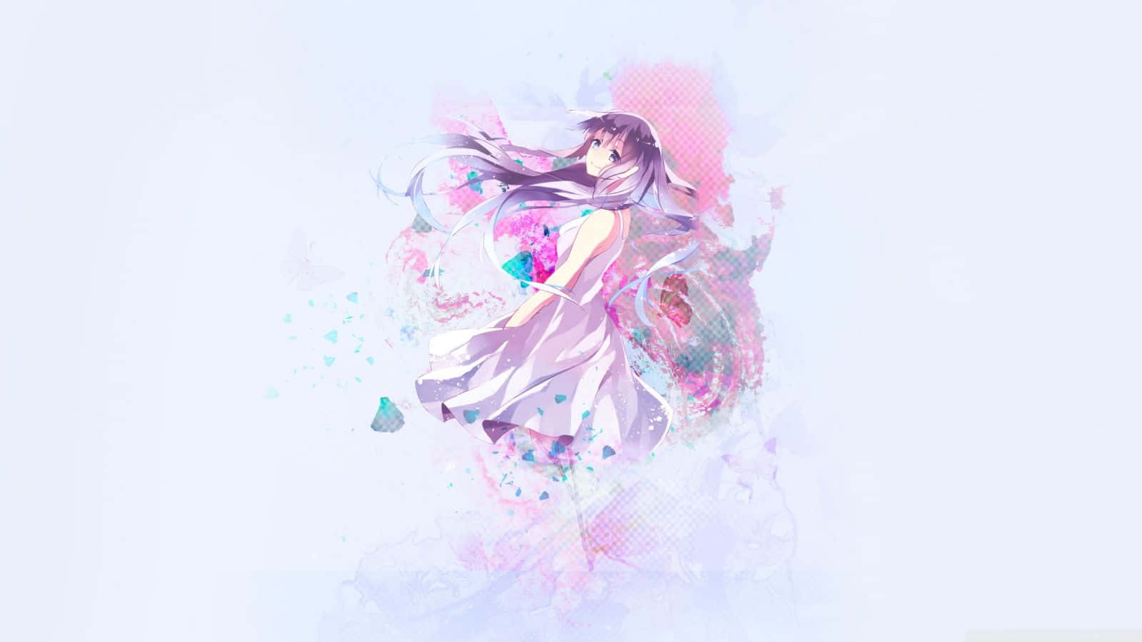 Kawaii Pastel Anime Meisie Muurpapier