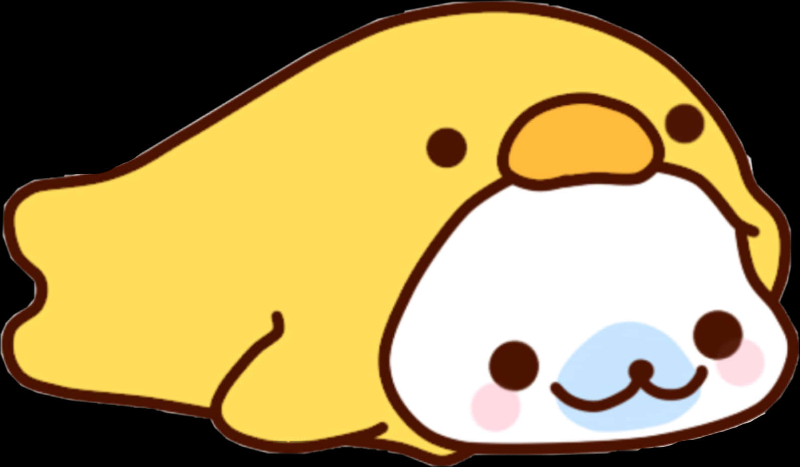 Kawaii Tekenprent Seehond Lê Af.png — Liefde estetiese GIF Muurpapier