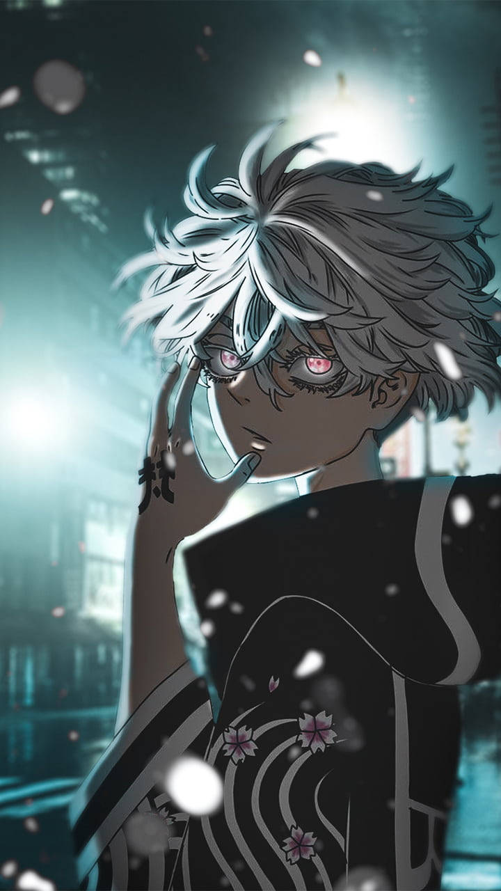 Kawaragi Senju Rooi Oë Muurpapier