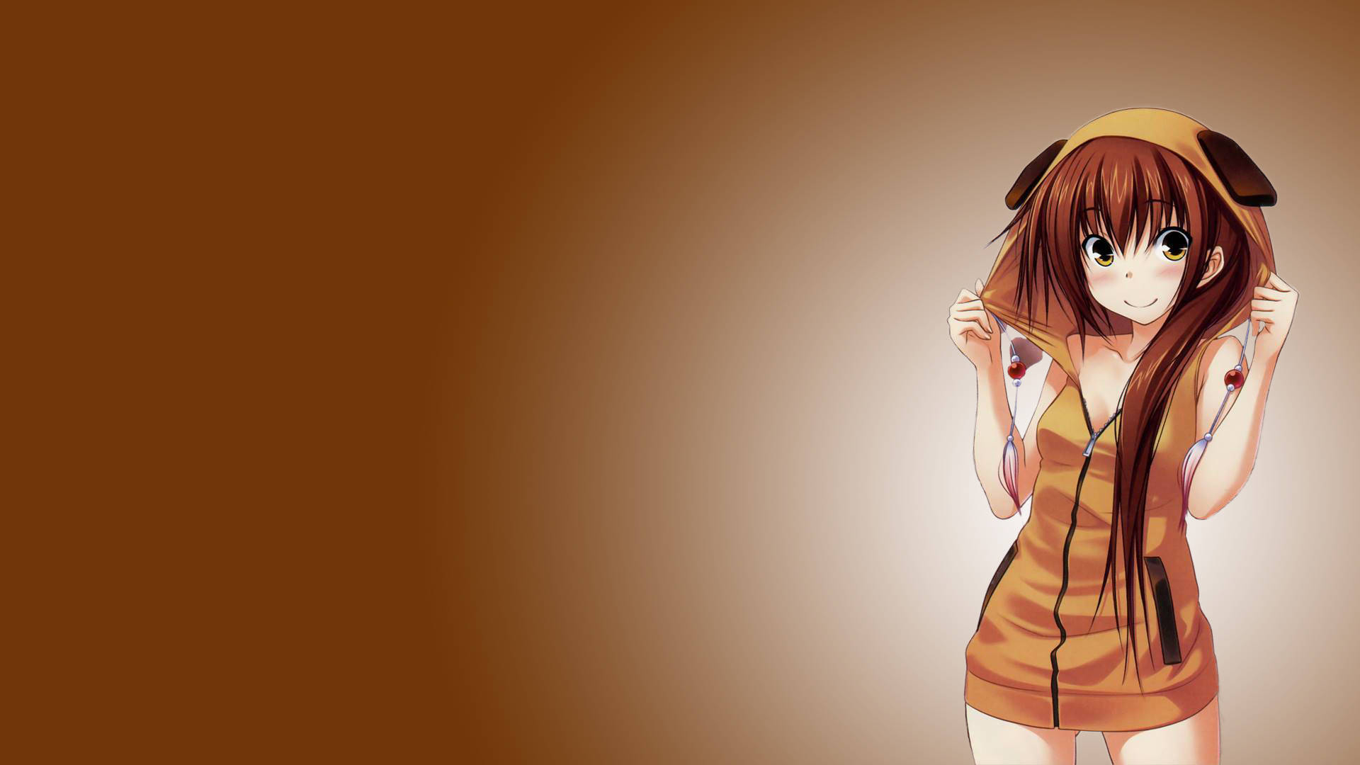 Kazuko Kawakami Anime Meisie Kapstyl Muurpapier