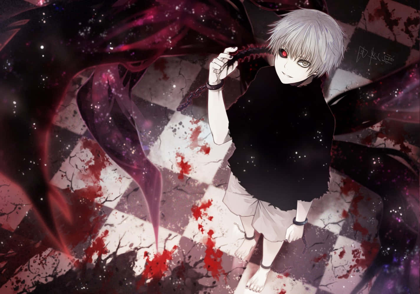 Ken Kaneki Duisendpoot Vorm Tokio Ghoul Anime Muurpapier