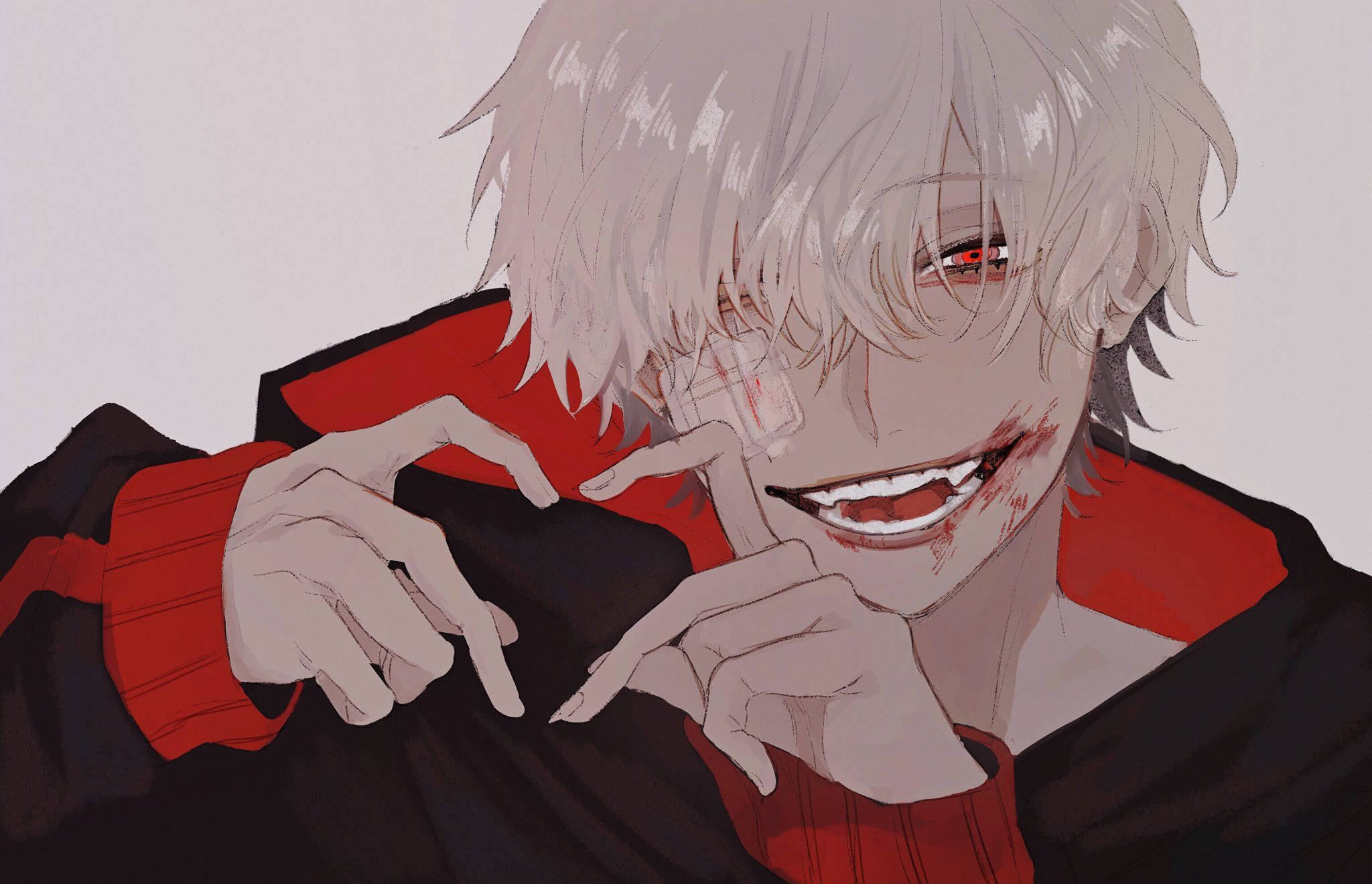 Ken Kaneki Edgy Anime Profielprent Muurpapier