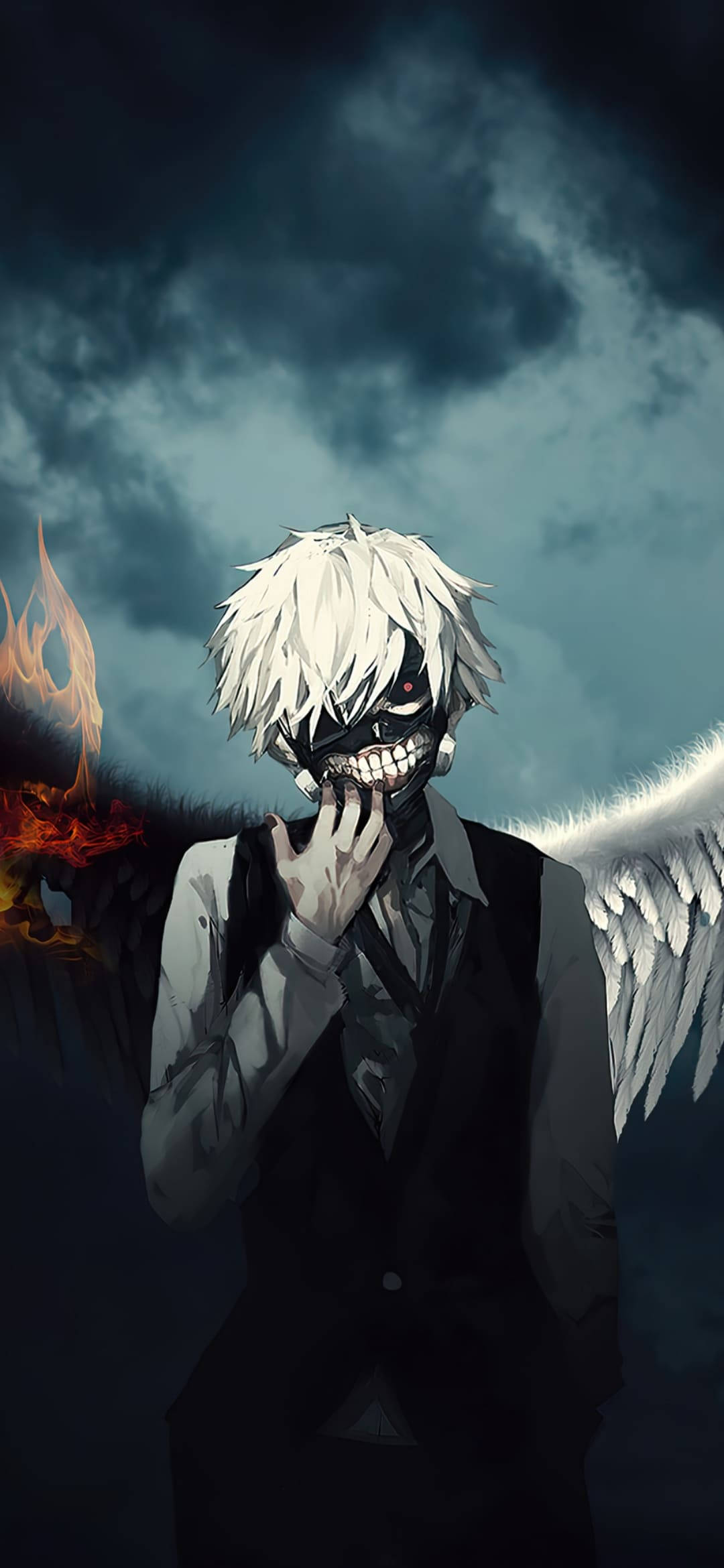 Ken Met Vlerke Tokyo Ghoul iPhone-agtergrond Muurpapier