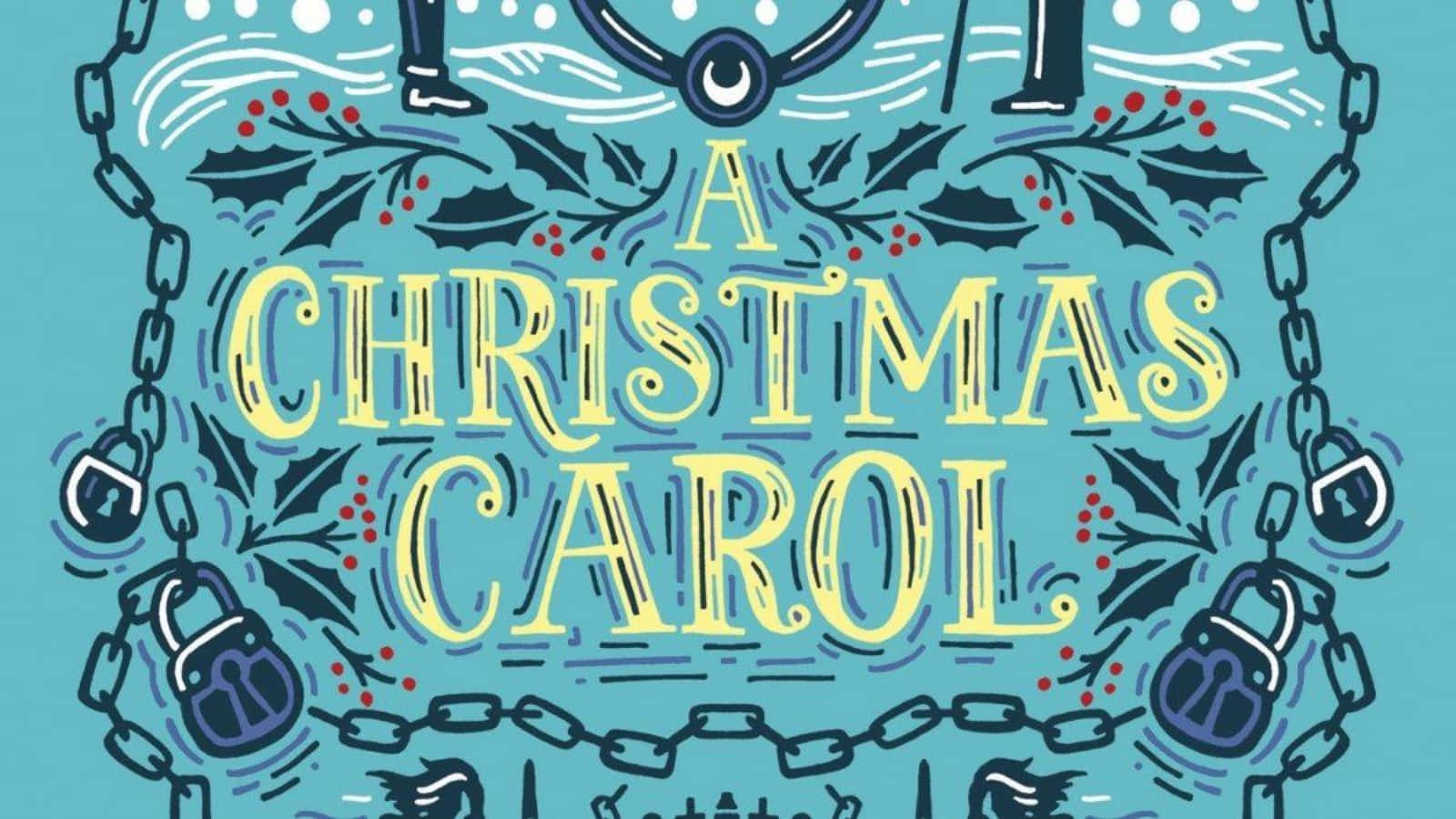 Kersfees Carol prente Muurpapier