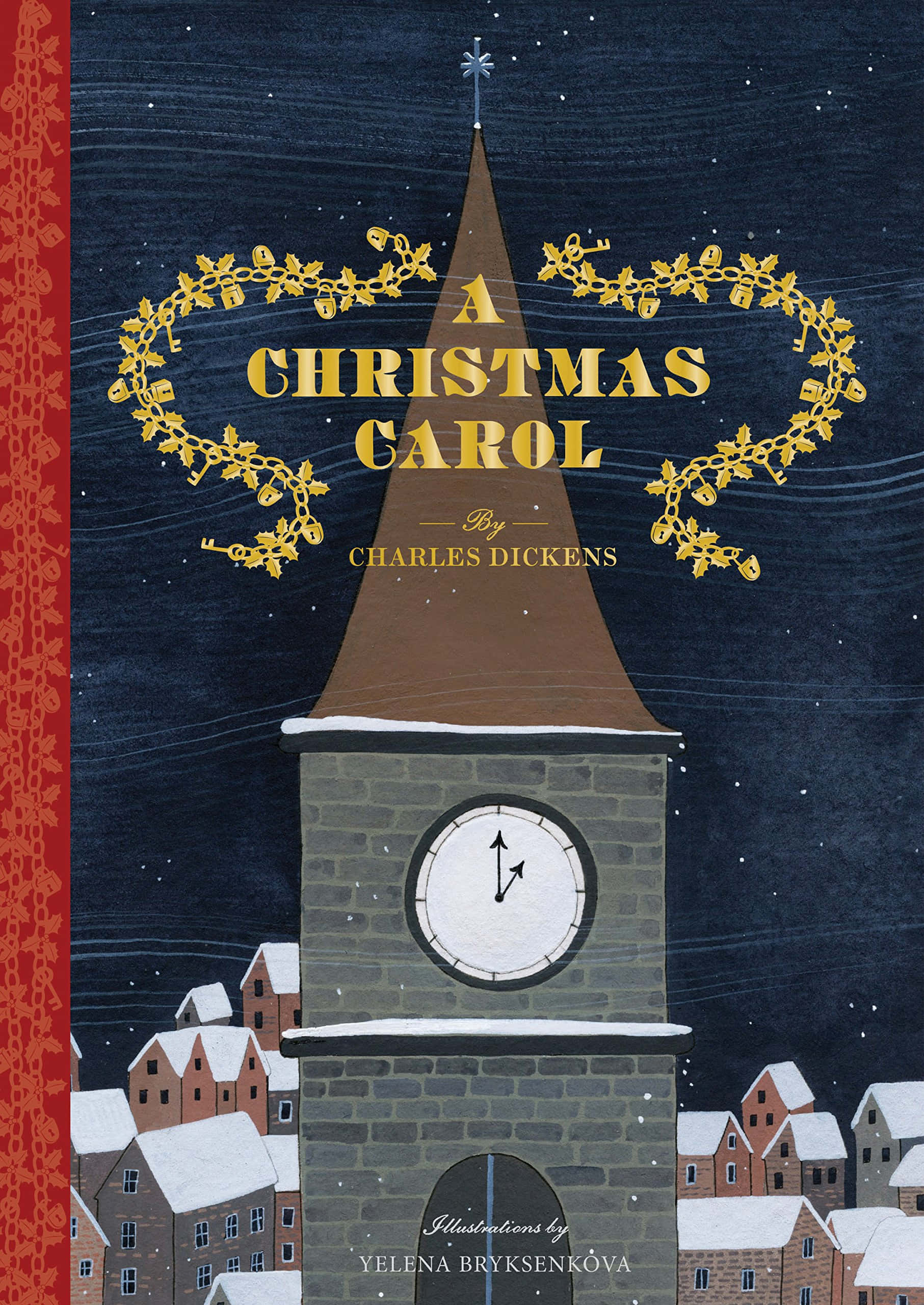 Kersfees Carol prente Muurpapier