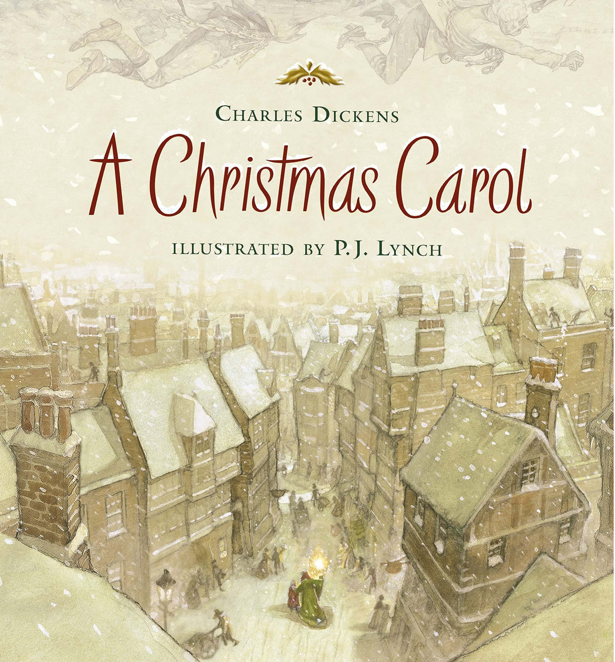 Kersfees Carol prente Muurpapier