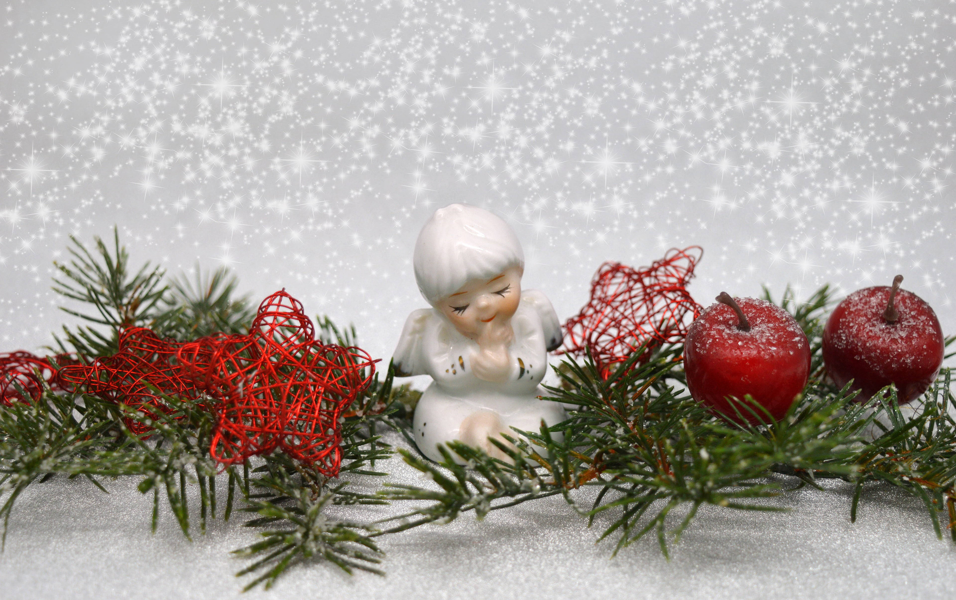 Kersfees Engel Ornament Muurpapier