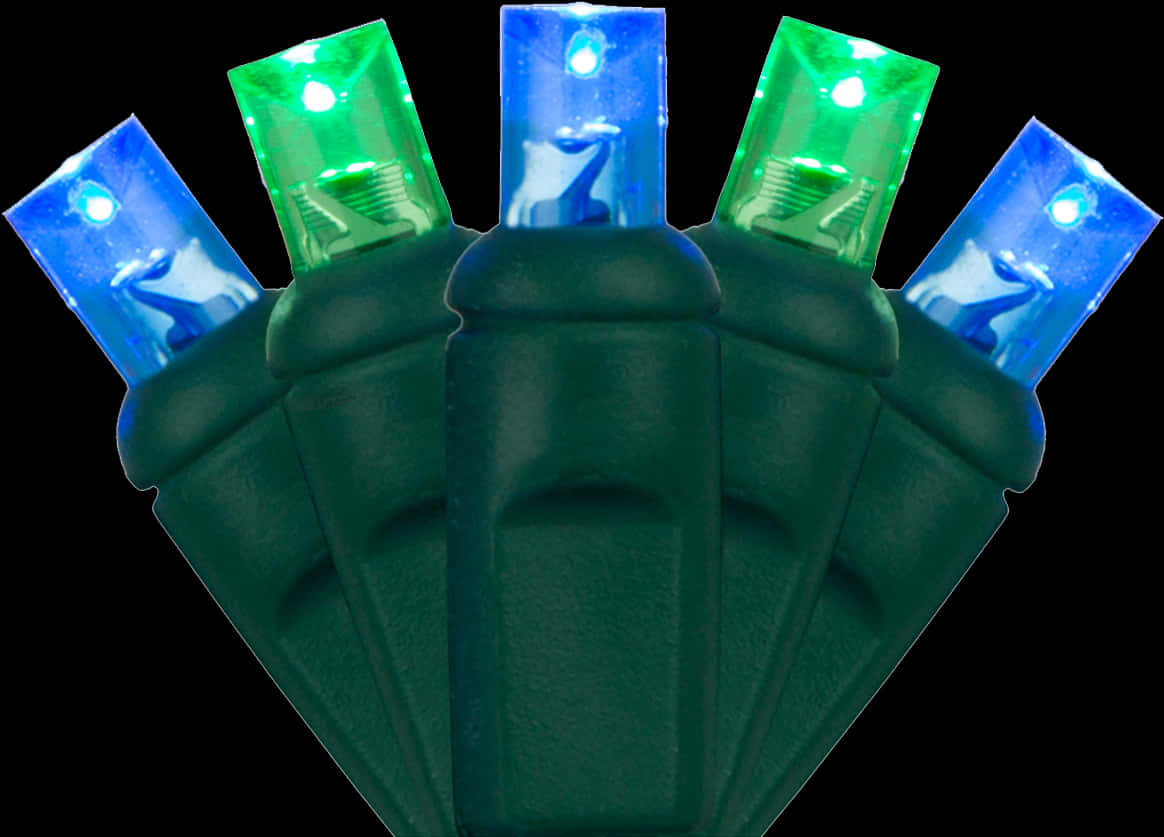 Kersfeesligte Blou Groen Verligting.JPG Muurpapier