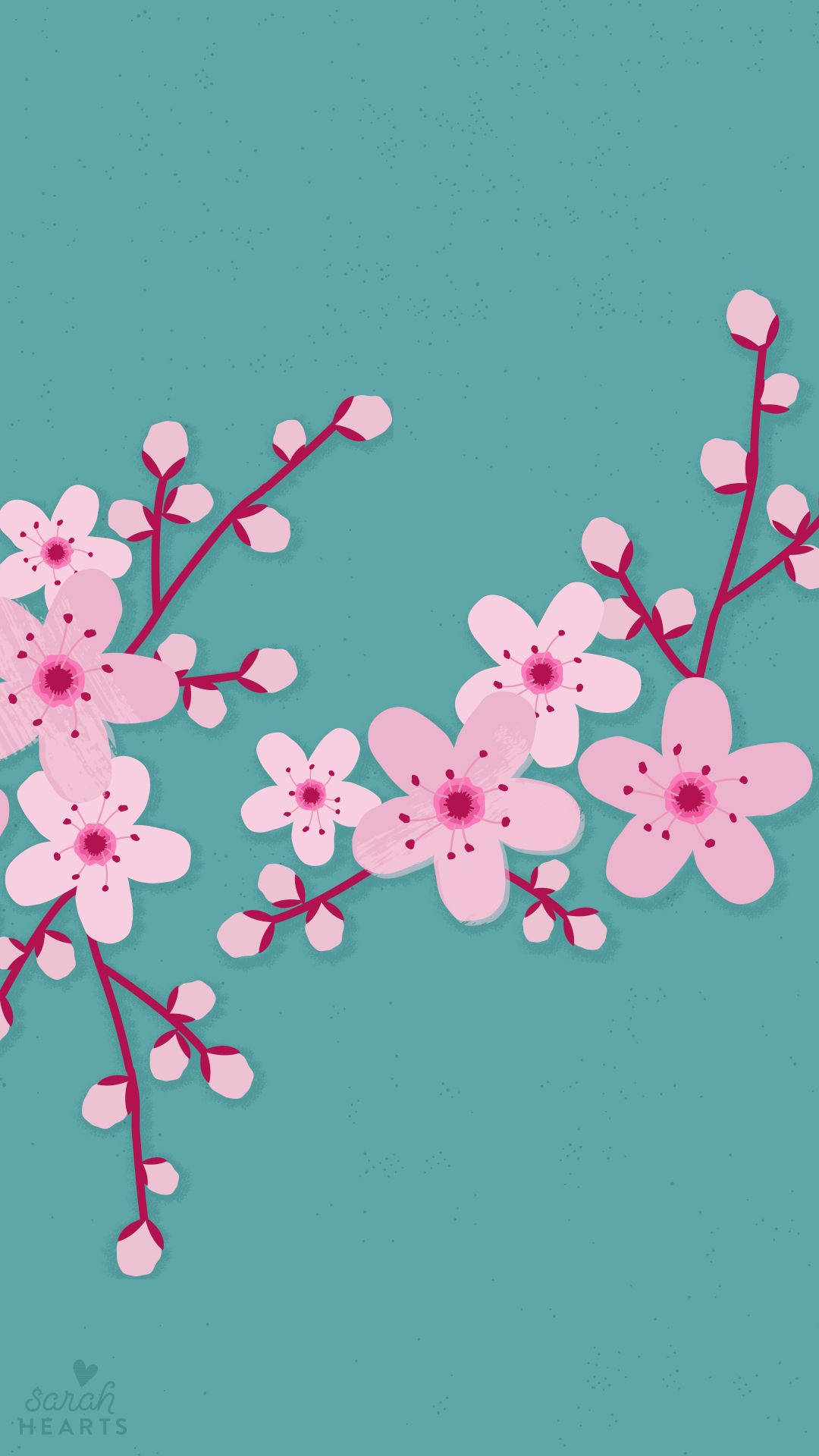 Kersieblom Blomme Kuns Muurpapier — Kersiebloeisel Muurpapier