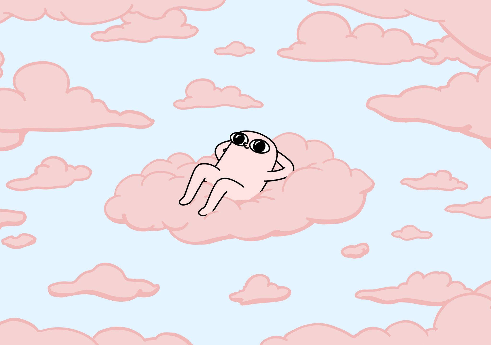 Ketnipz Ontspan Op Pienk Wolke Pinterest Estetika Muurpapier
