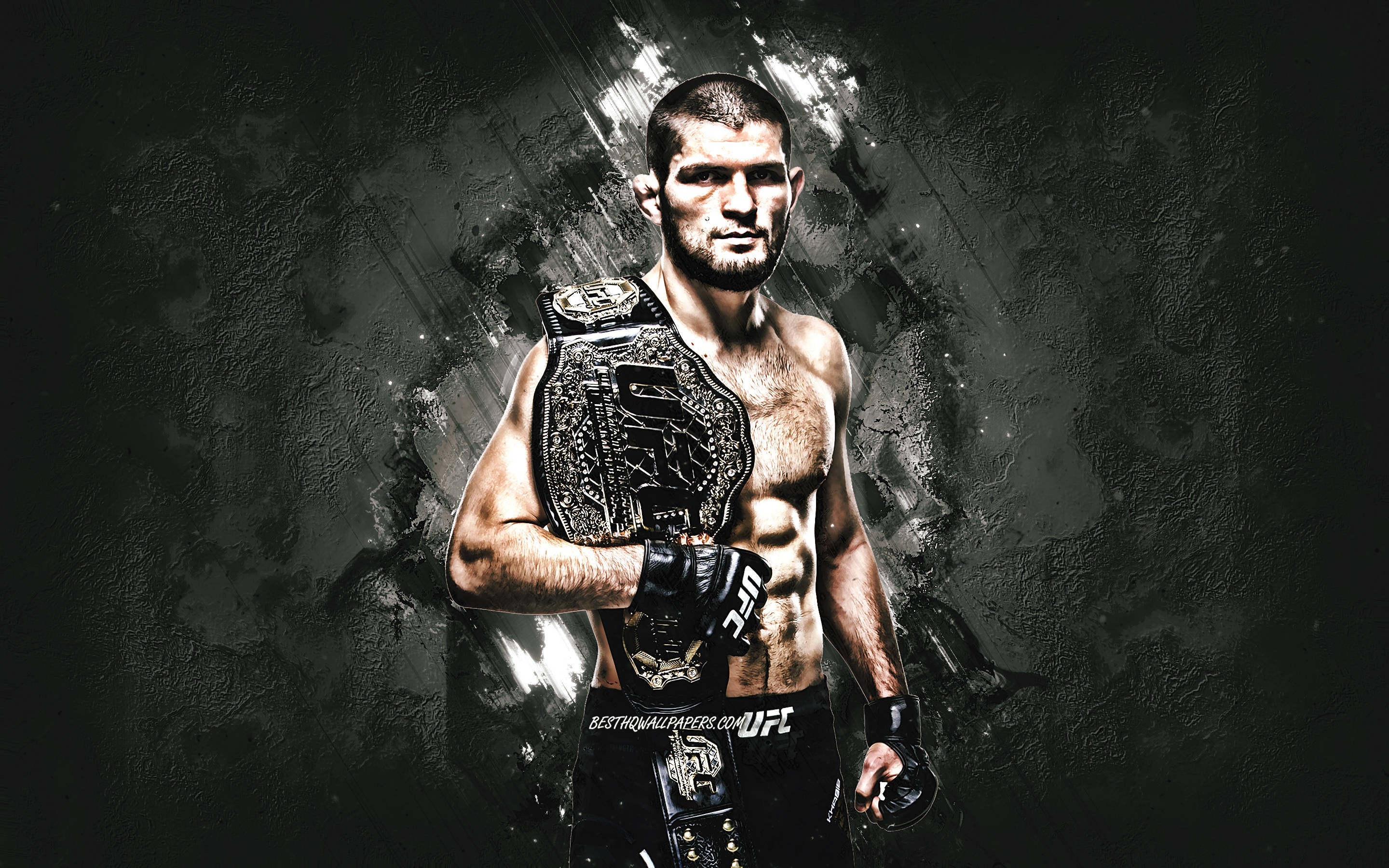 Khabib Nurmagomedov Donker Estetika Muurpapier