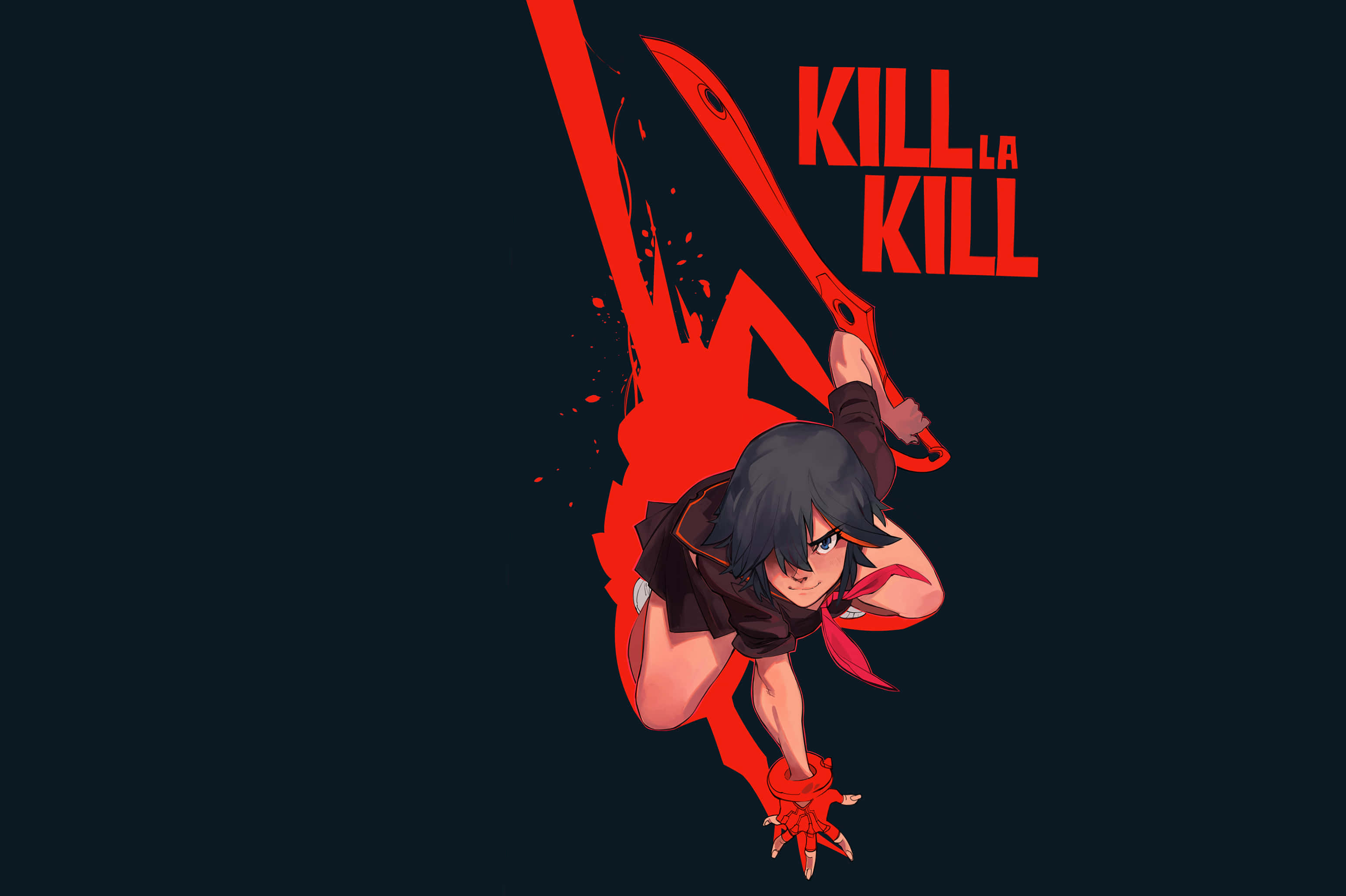 Kill La Kill Bloederige Ryuko Prent Muurpapier