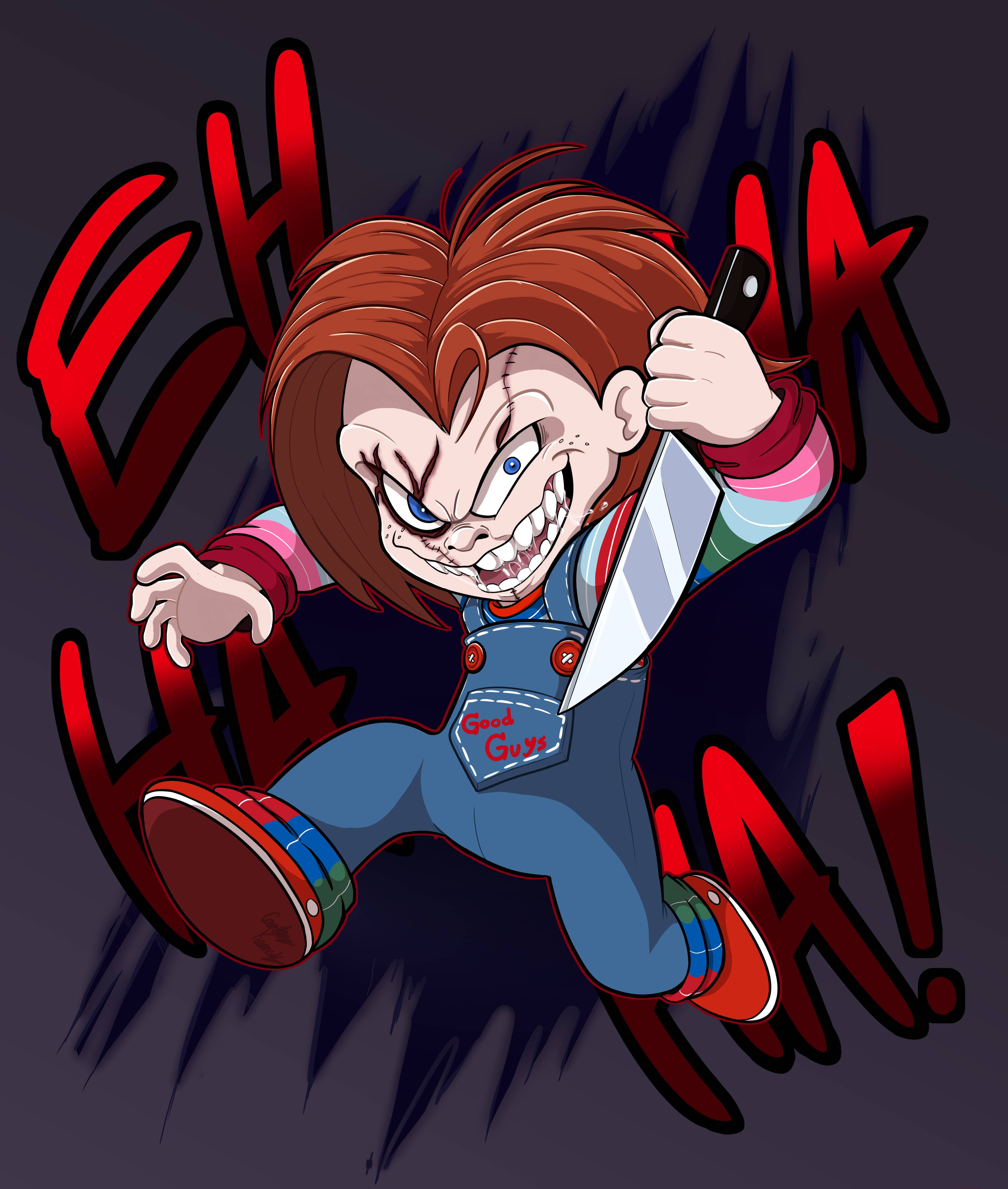 Killer Chucky Digitale Kuns Muurpapier