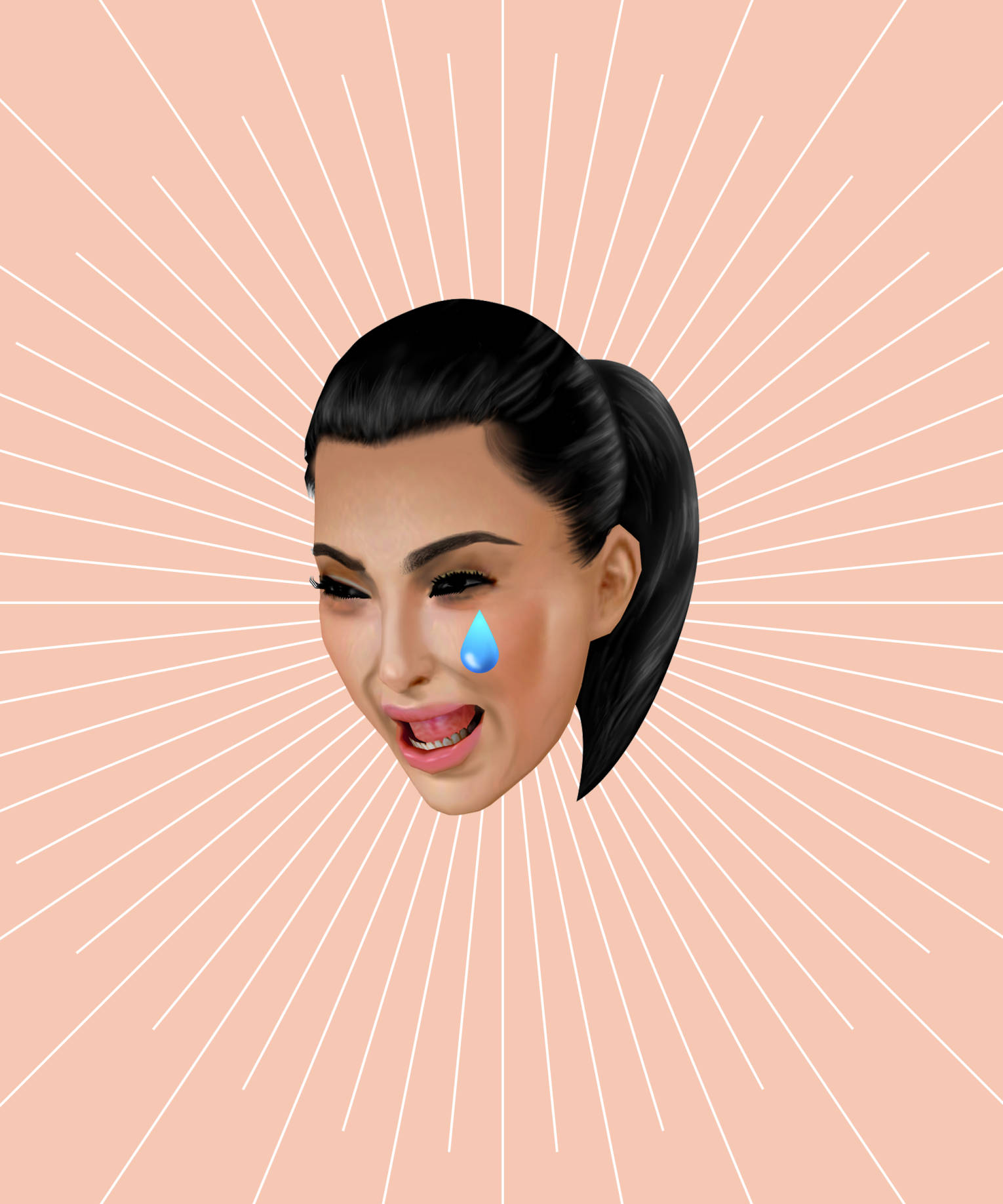 Kim Kardashian Stel Haar Emoji-leër Vry Muurpapier