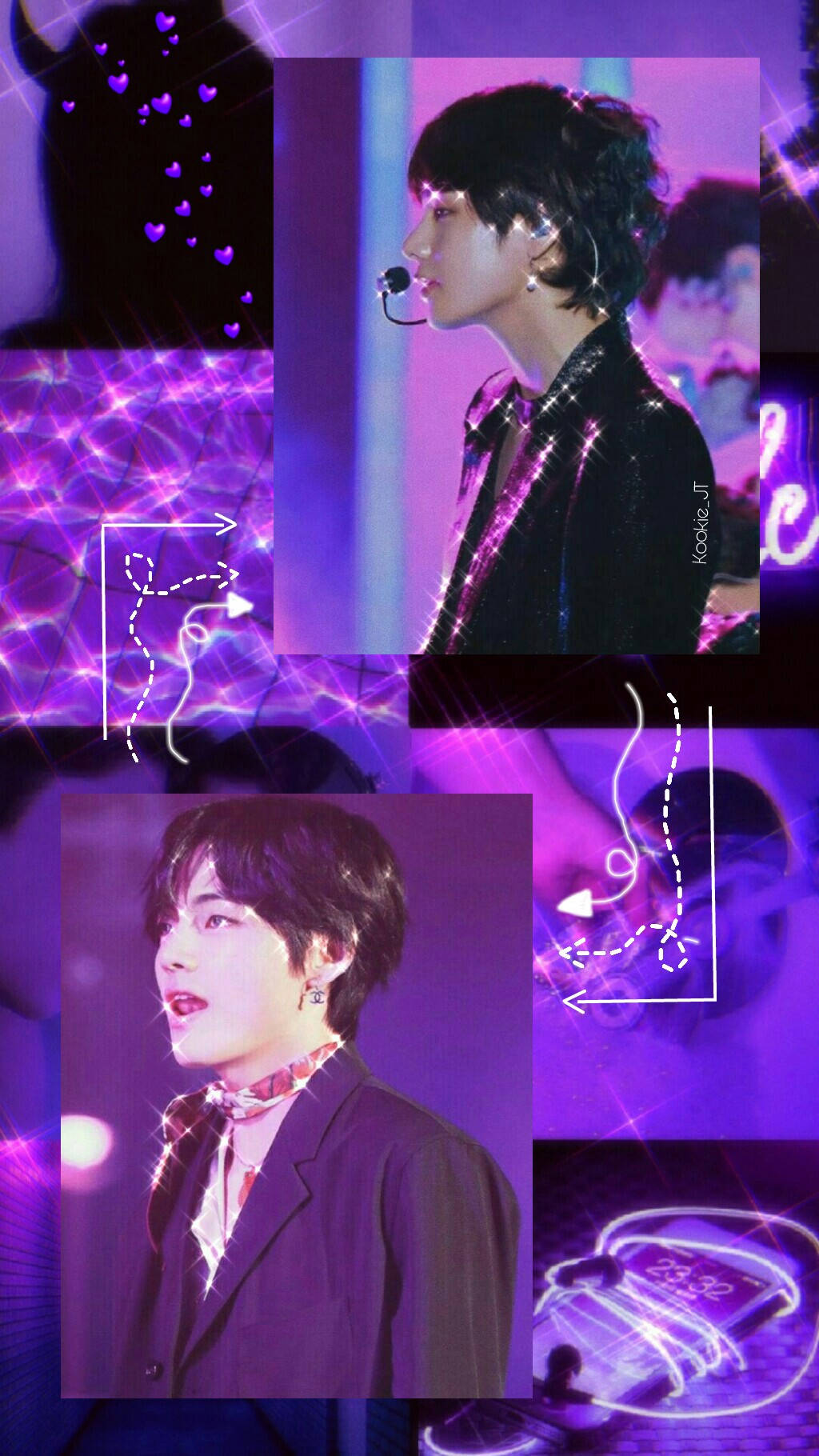 Kim Taehyung Pastel Pers Muurpapier