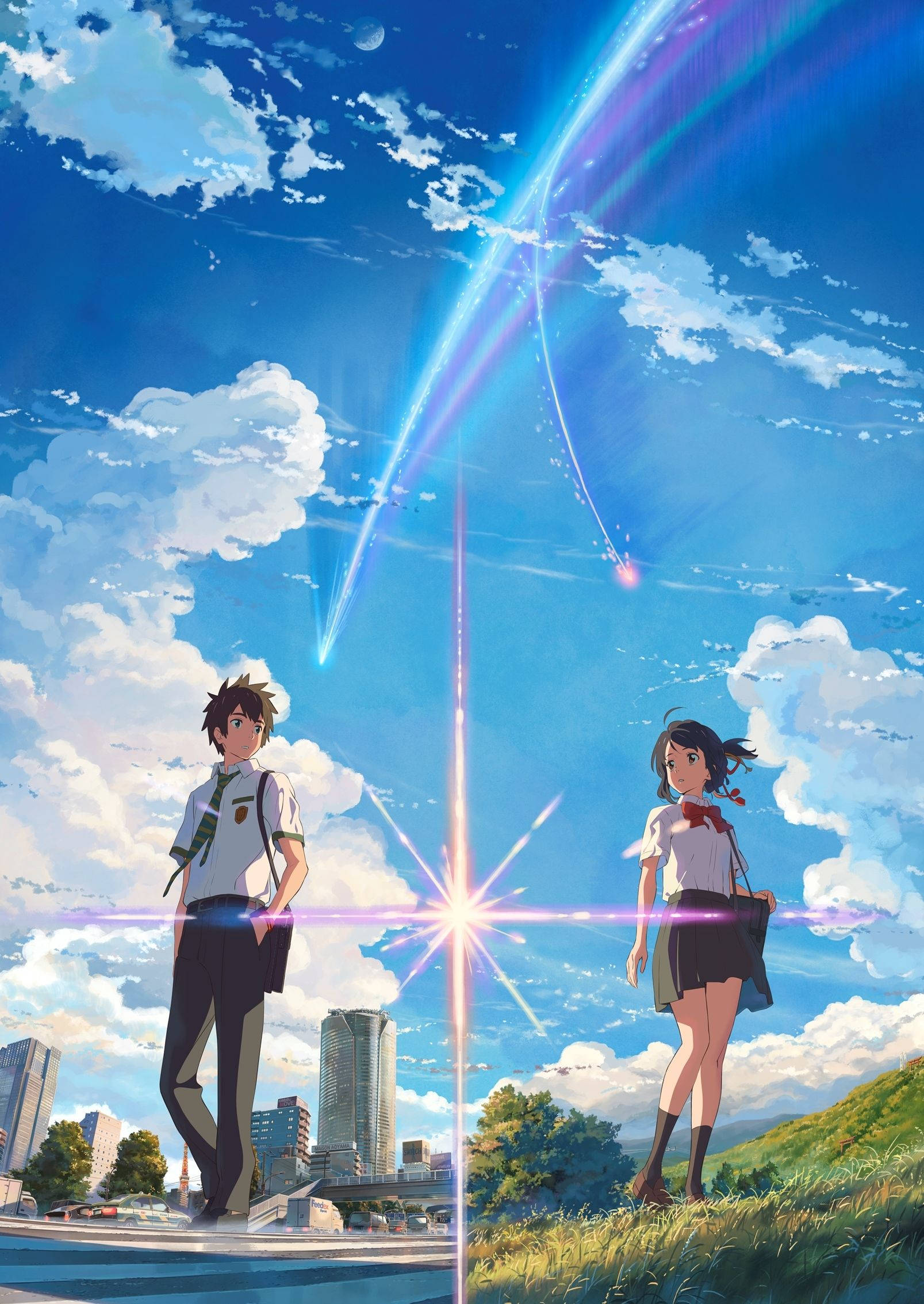 Kimi No Na Wa Taki en Mitsuha Muurpapier