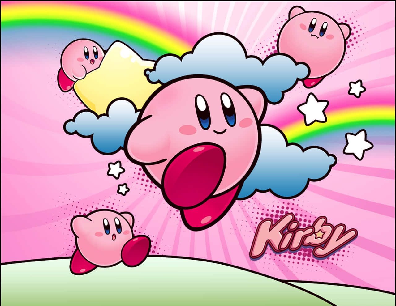 Kirby, die vrolike roompoffertjie Muurpapier