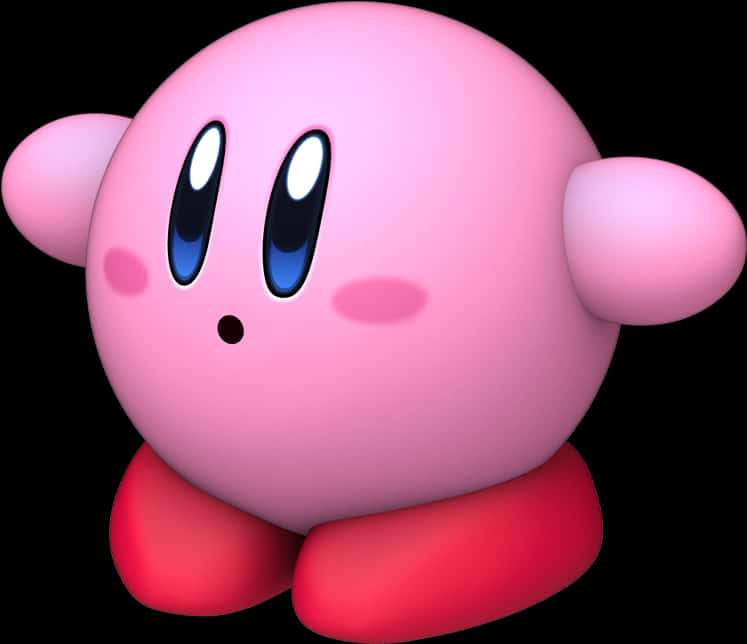 Kirby_ Karakter_ Weergawe Muurpapier