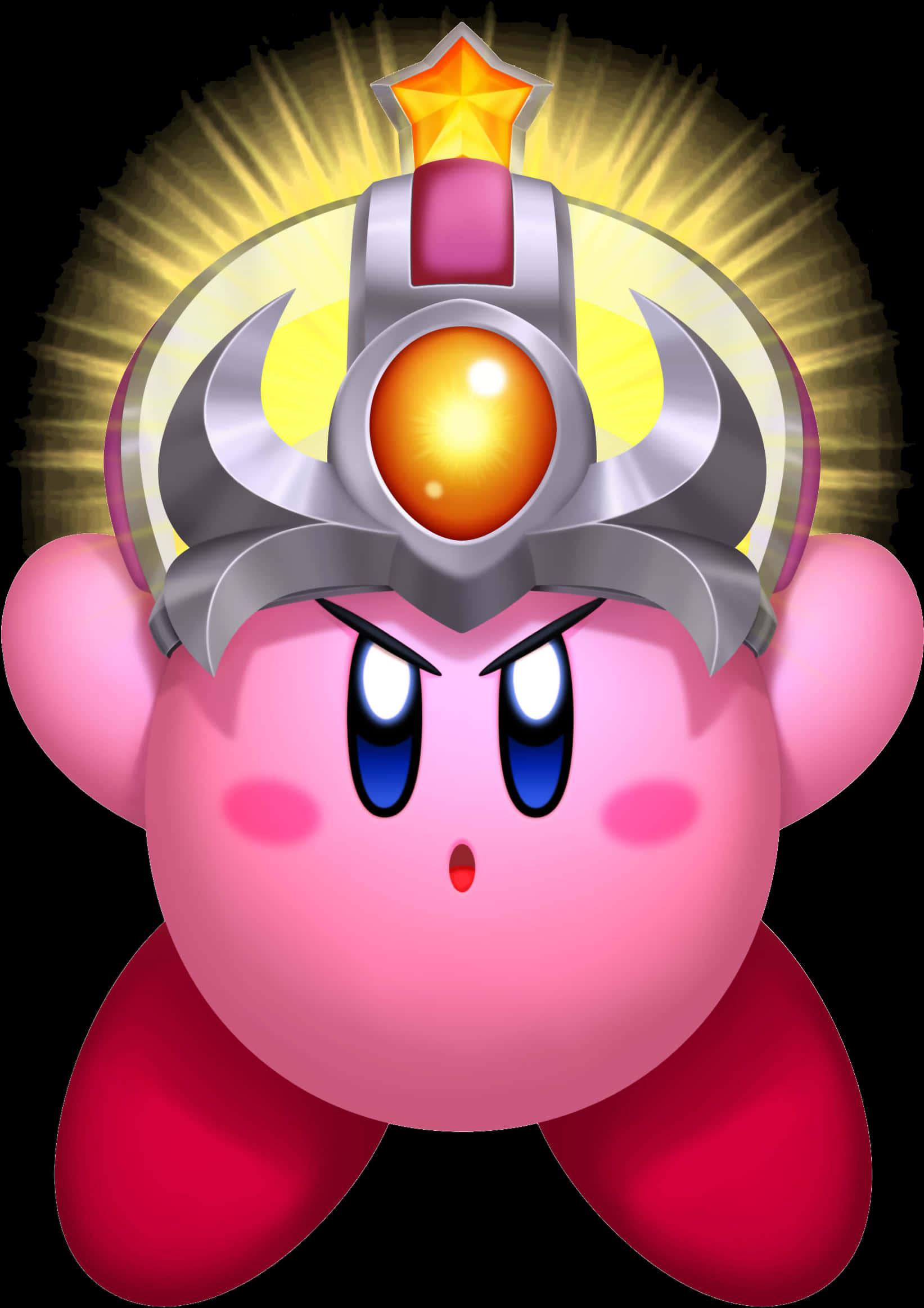 Kirby met die Sterstaf-helm Muurpapier