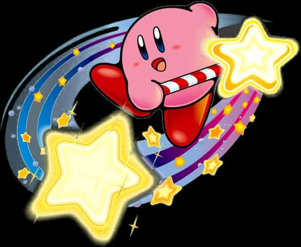 Kirby-sterrit Muurpapier