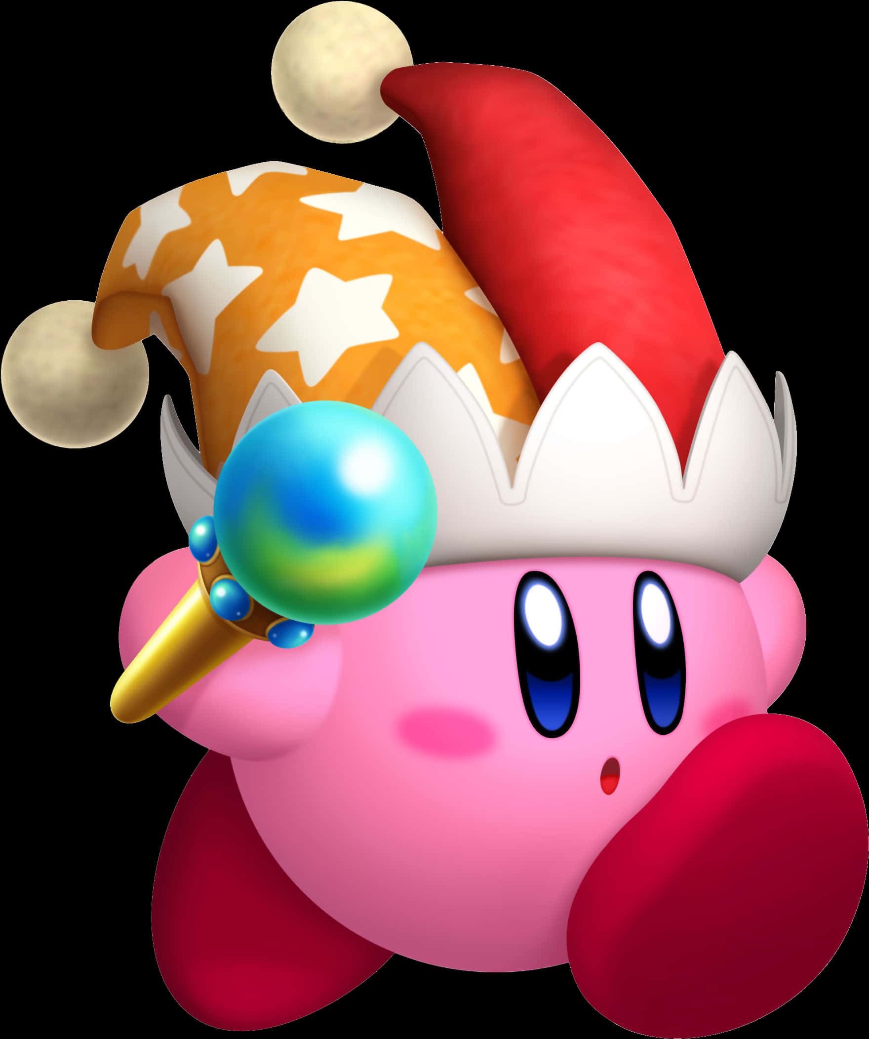Kirby wat 'n narhoed dra Muurpapier
